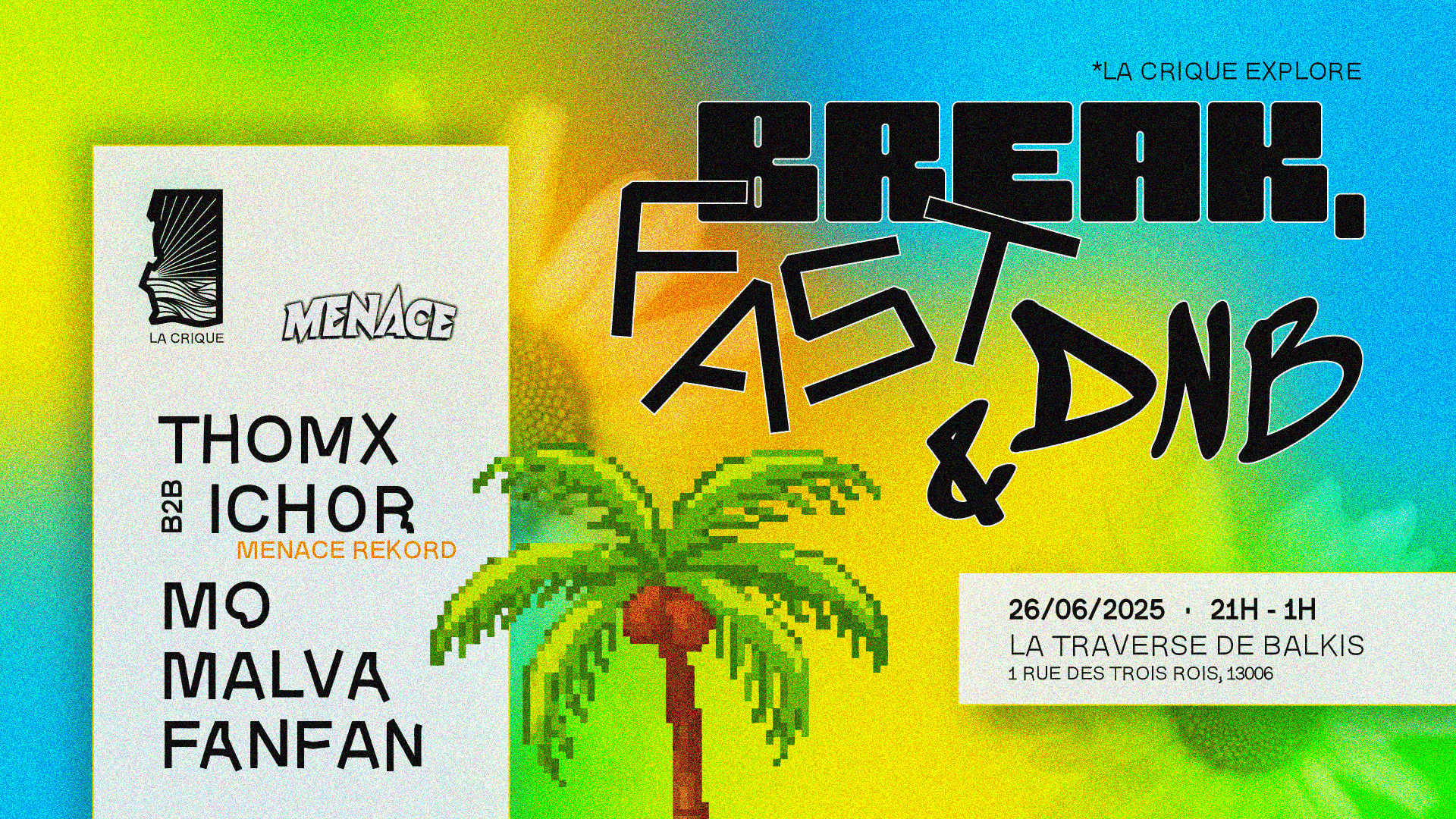 La Crique Explore : Break, Fast & Dnb Avec Menace Rekords Cover