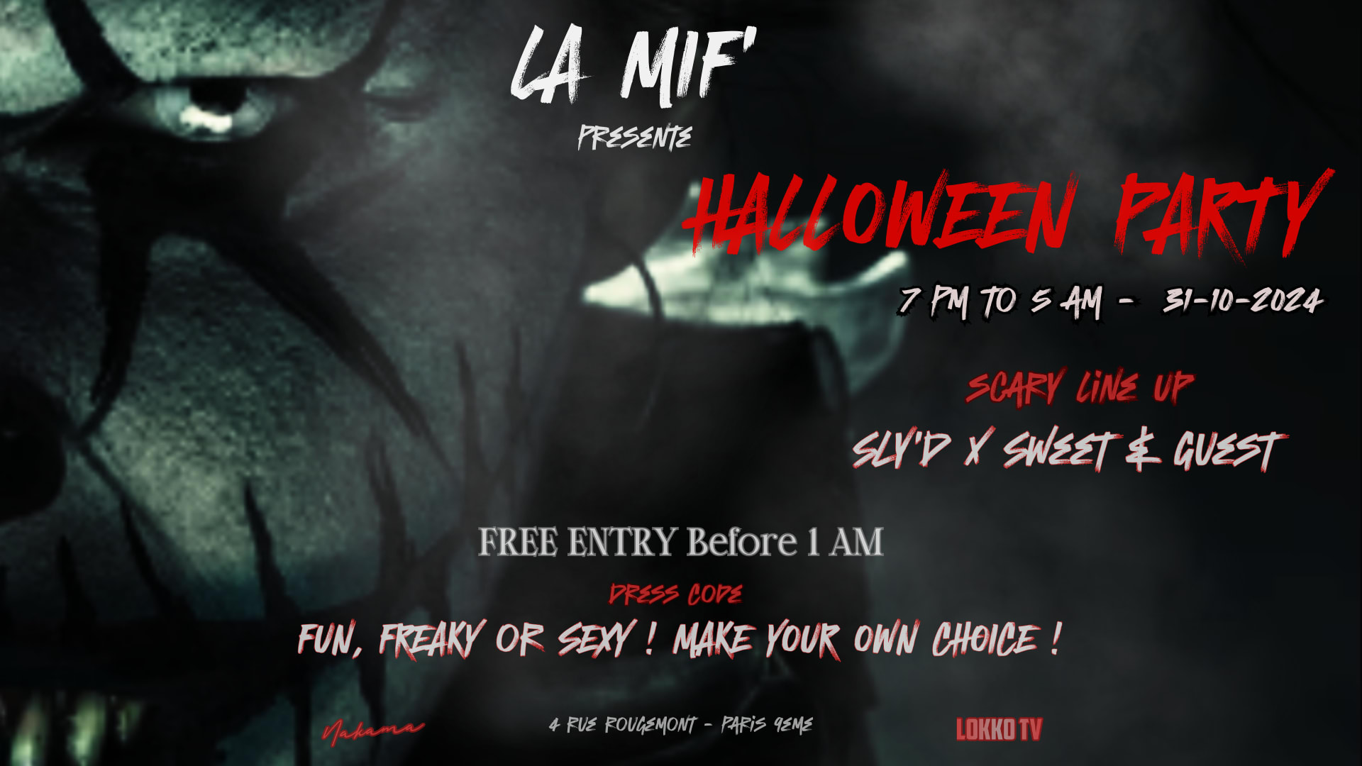 La Mif Halloween Party - Hip Hop Rnb Dancehall Cover