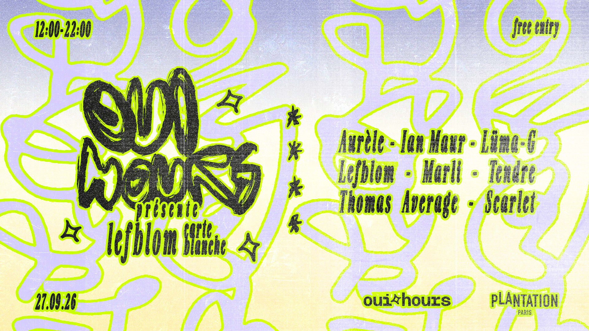Oui Hours Présente: Lefblom Carte Blanche Cover