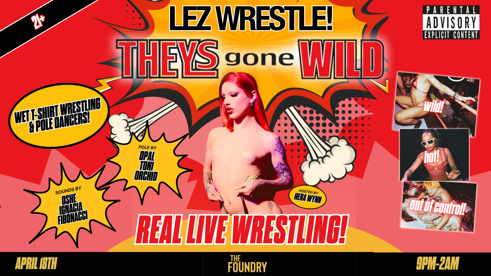 Lez Wrestle: Theys Gone Wild! Cover