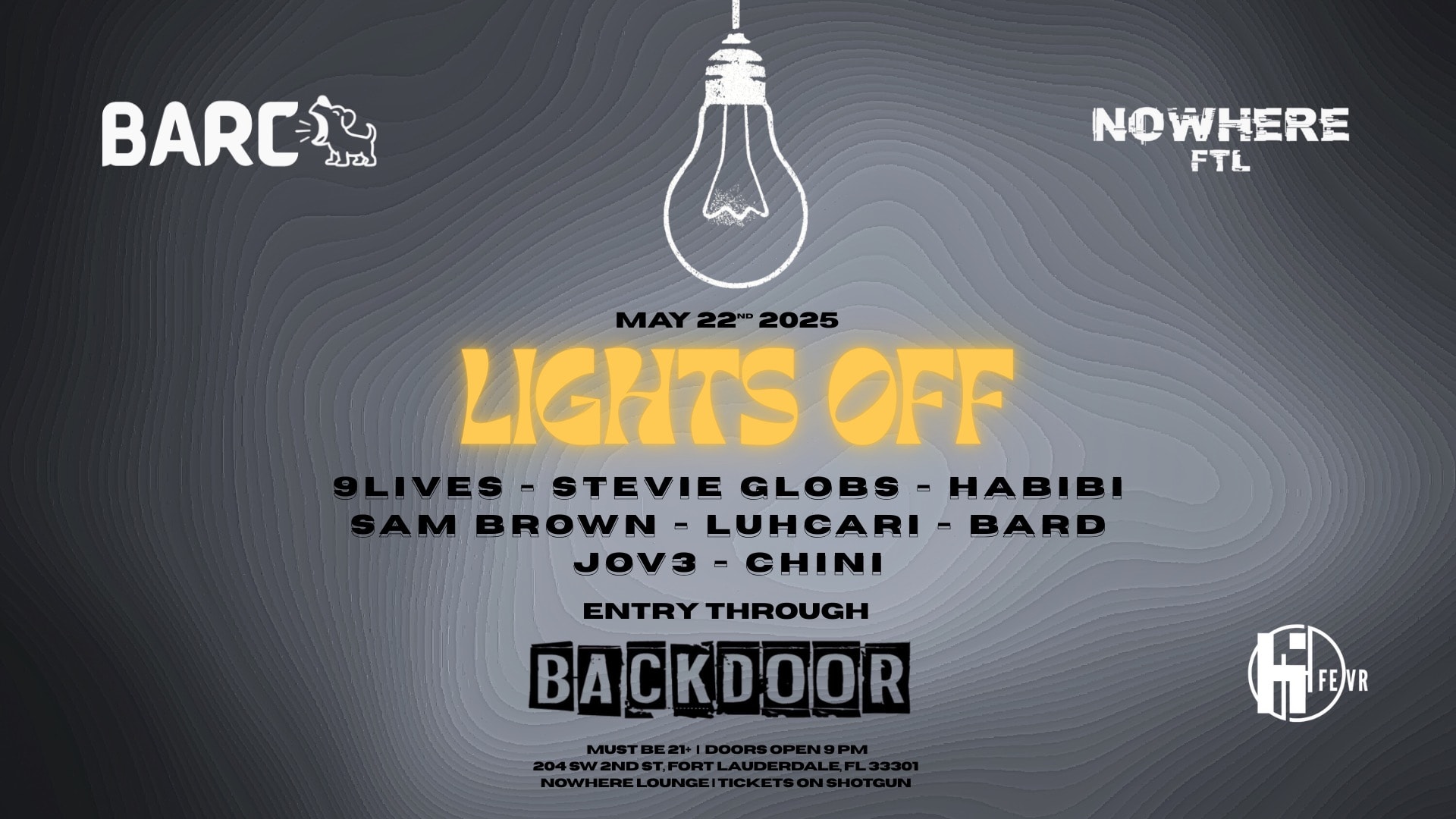 Backdoor @Nowhere | "Lights Out" (Barc Takeover) Cover