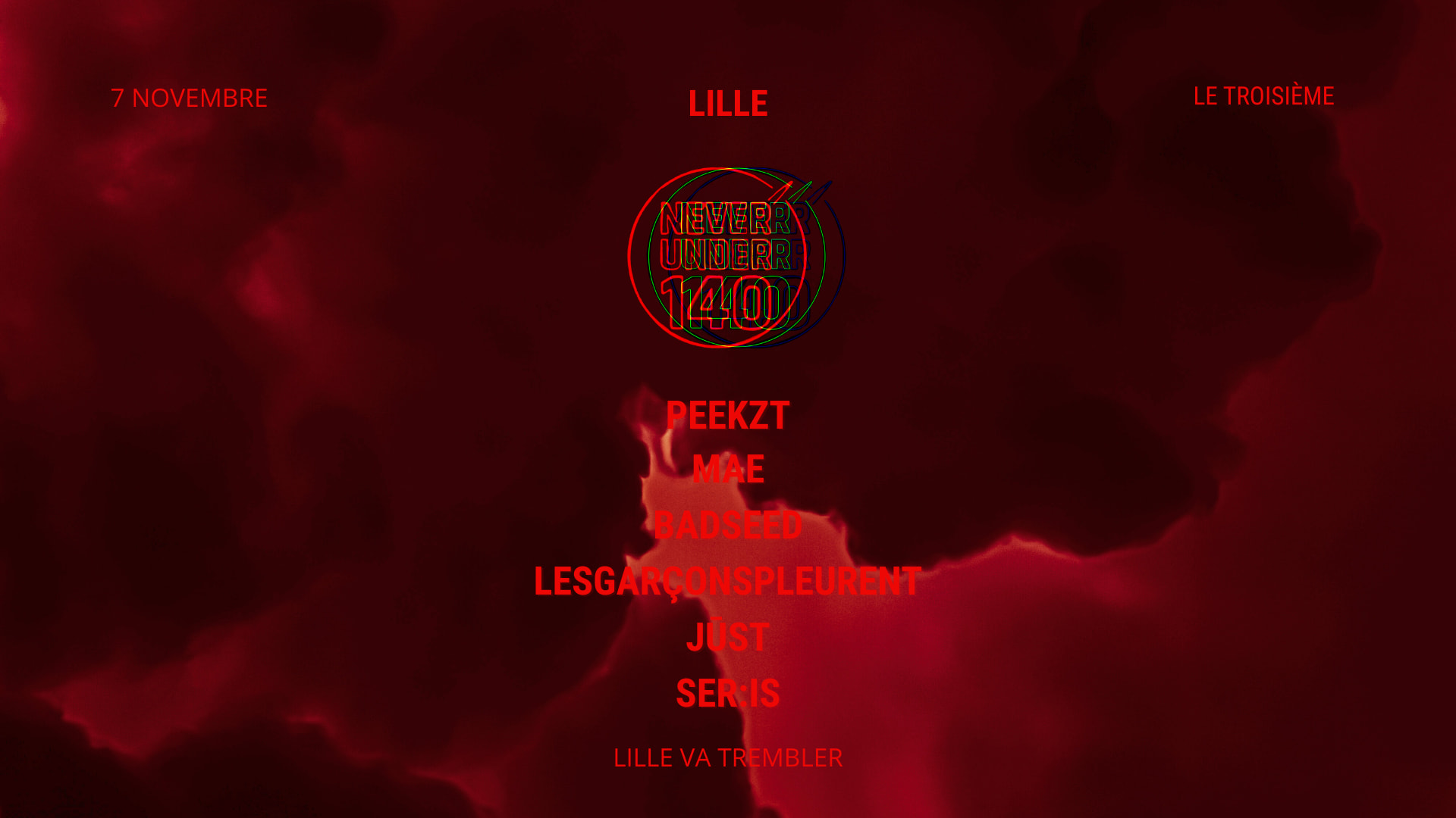 Never Under 140 Invites Peekzt, Mae, Lesgarçonspleurent & Co Cover