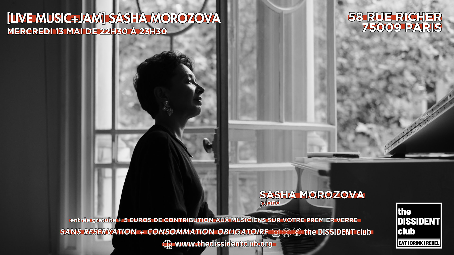 [Live Music+Jam] Sasha Morozova Cover