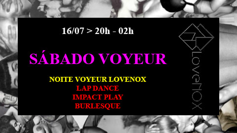 Sábado 16/07 - Noite Voyeur Cover
