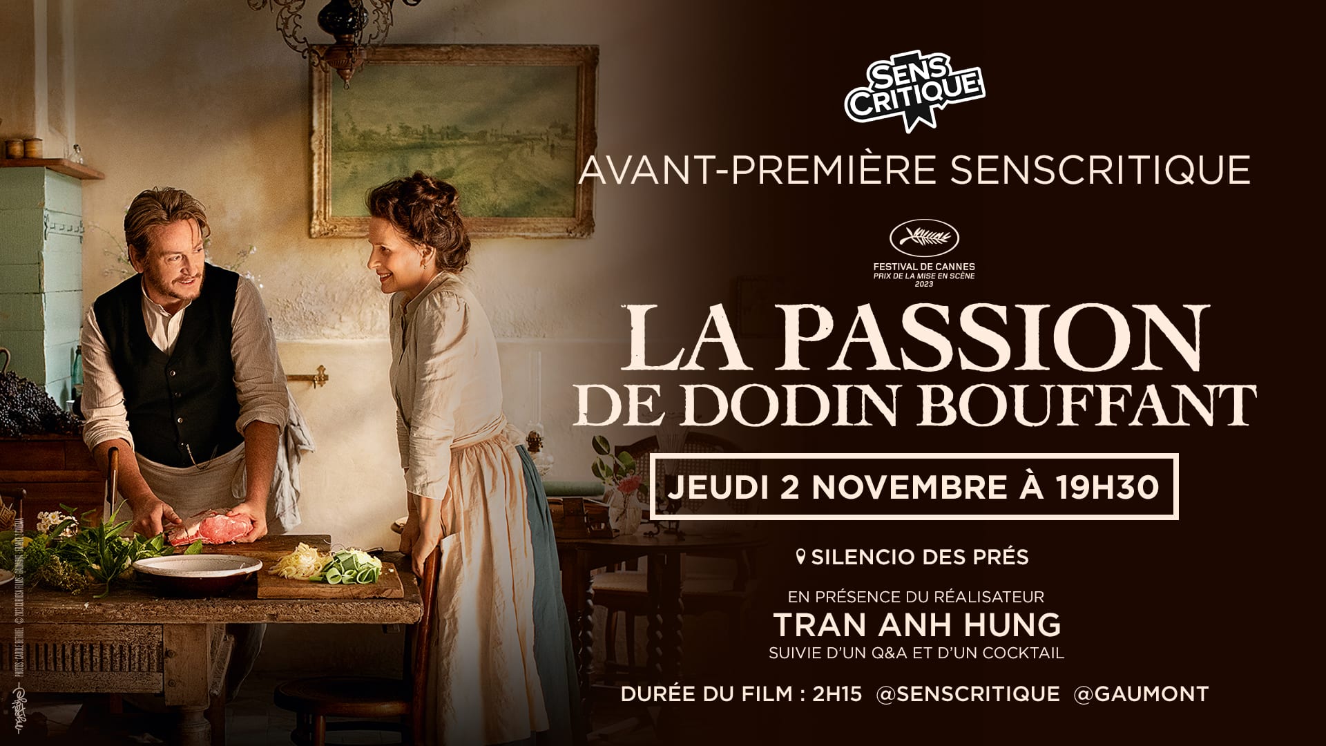 Avp: La Passion De Dodin-Bouffant En Présence Du Réalisateur Cover