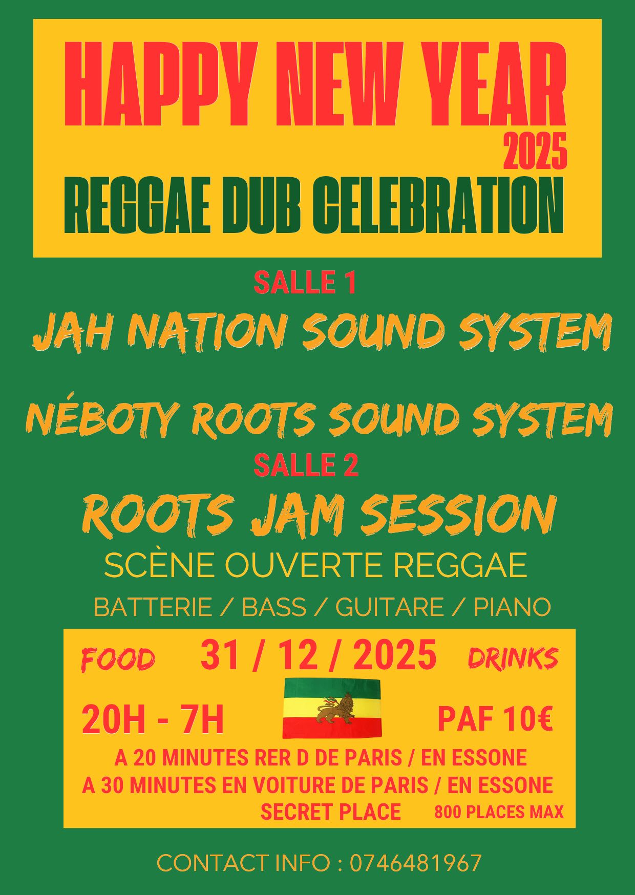 Happy New Year Reggae Dub Sound System+Scene Ouverte Reggae Cover