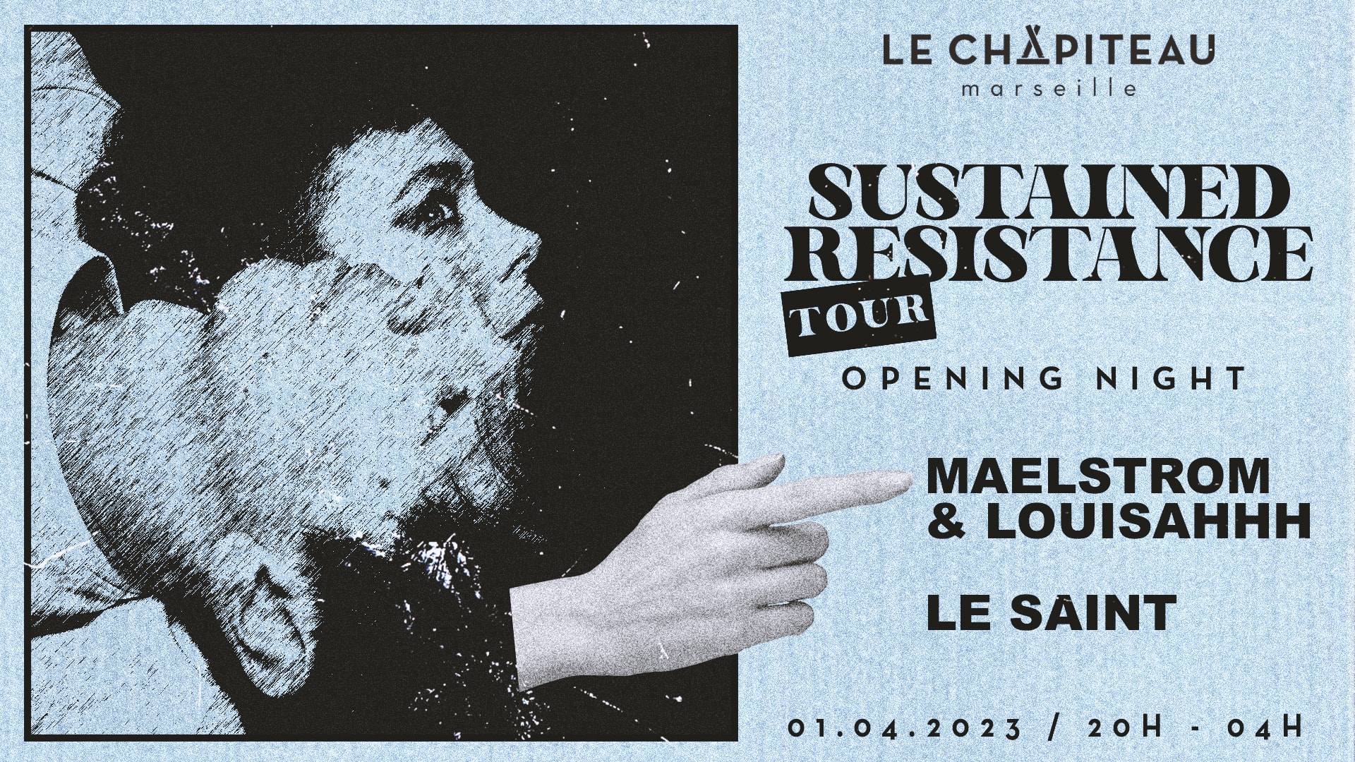 Maelstrom & Louisahhh - Sustained Resistance Opening Night Cover