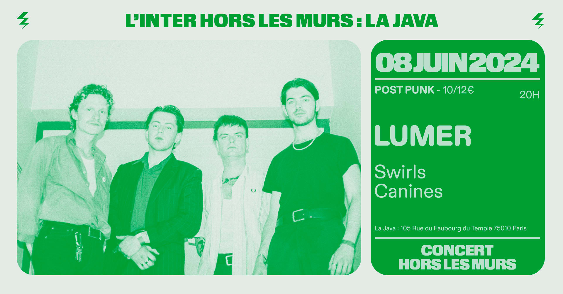 Lumer + Swirls + Canines (L'inter Hors Les Murs À La Java) Cover
