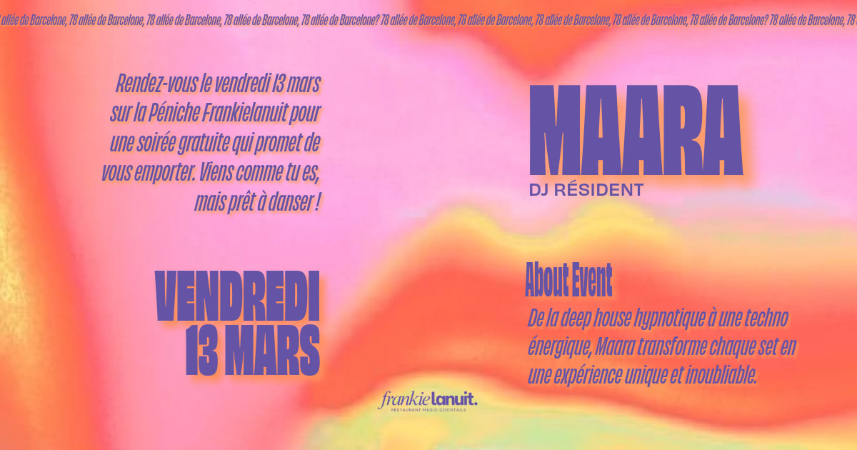 Soirée Electro, Deep House - Maara Cover