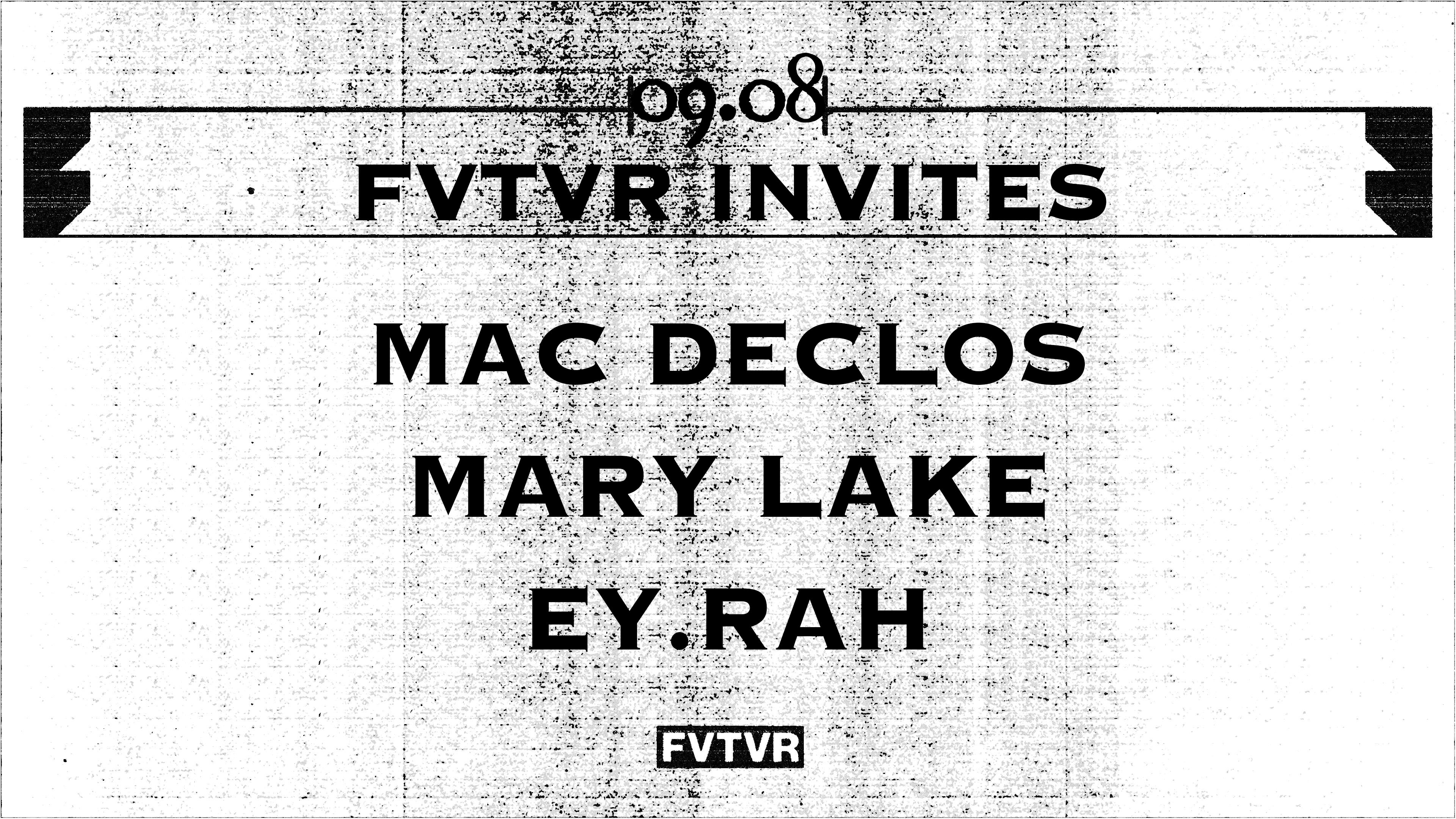 Mac Declos, Mary Lake, Ey.Rah Cover