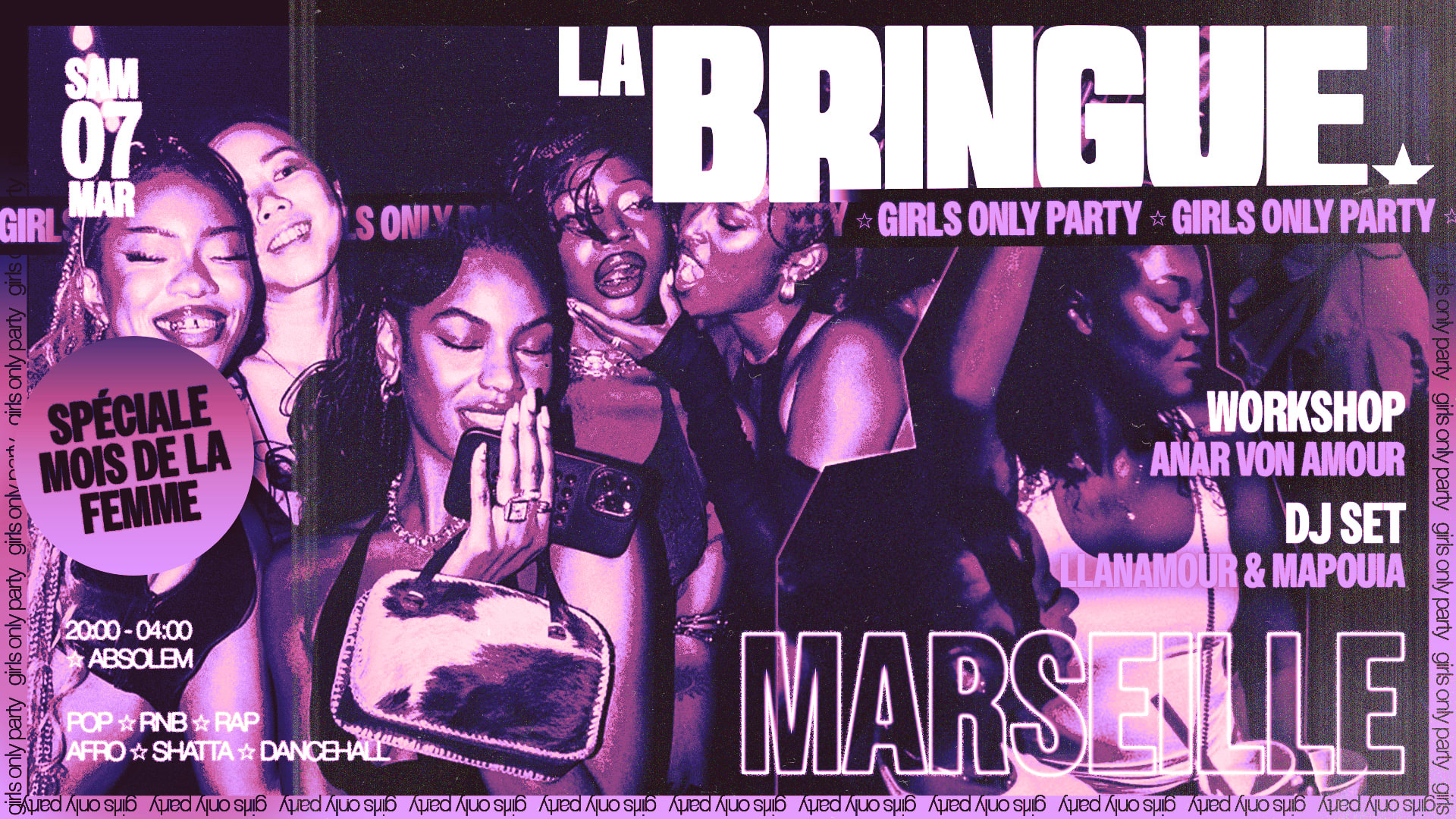 La Bringue - Workshop & Party Girls Only - Marseille Cover