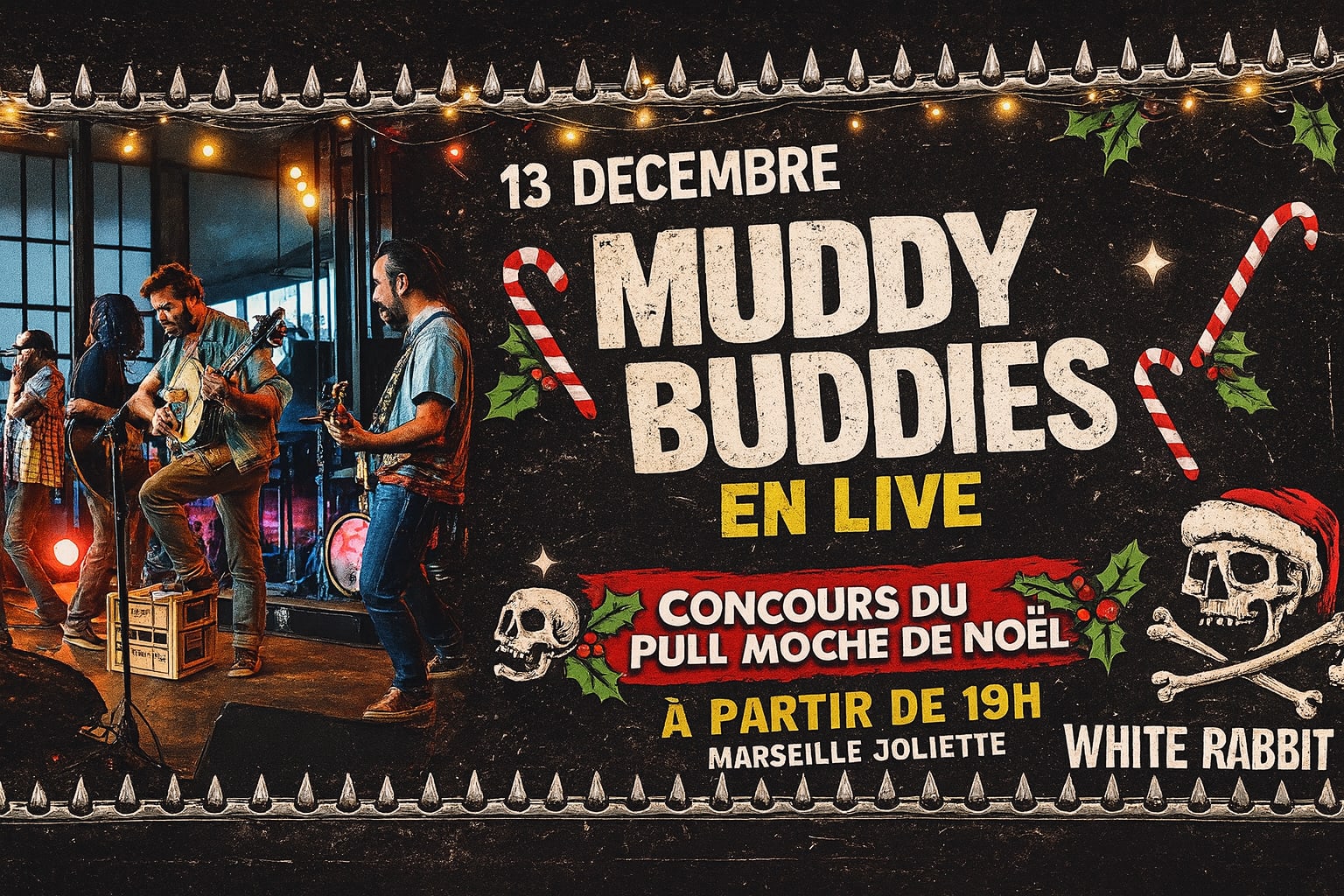 Les Muddy Buddies Au White Rabbit + Concours Du Pull Moche Cover