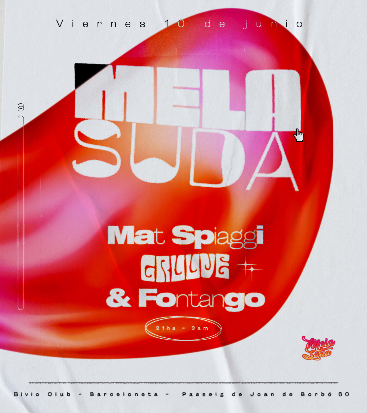 Mela Suda With Gruuve, Fontango & Mat Spiaggi - Bivio Club  Cover