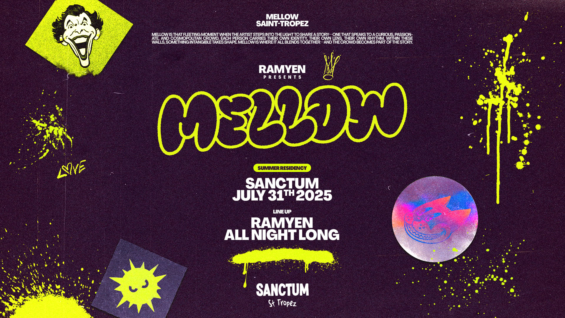 Mellow: Ramyen All Night At Sanctum St-Tropez Cover