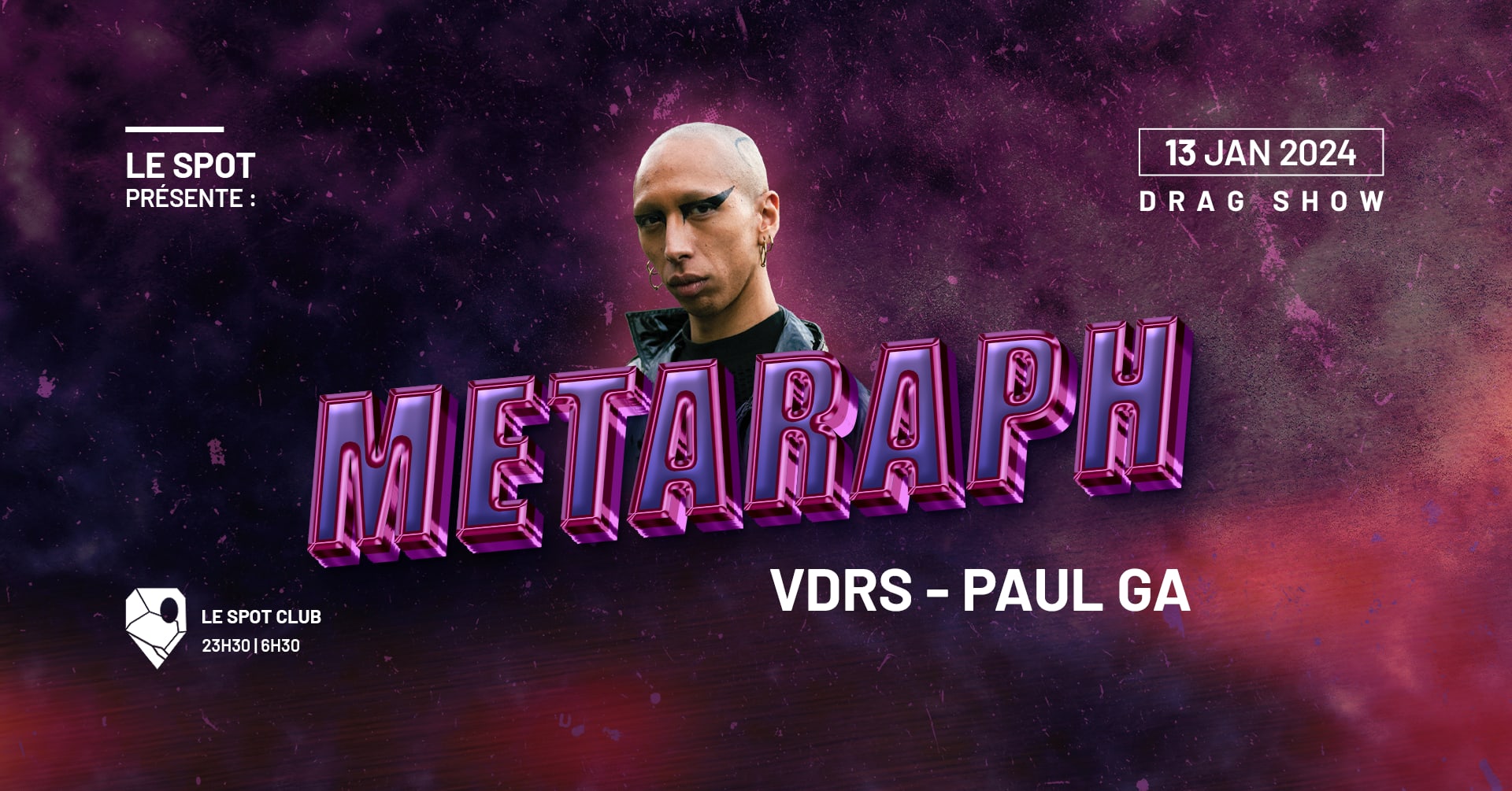 Le Spot Invite: Metaraph + Drag Show Cover