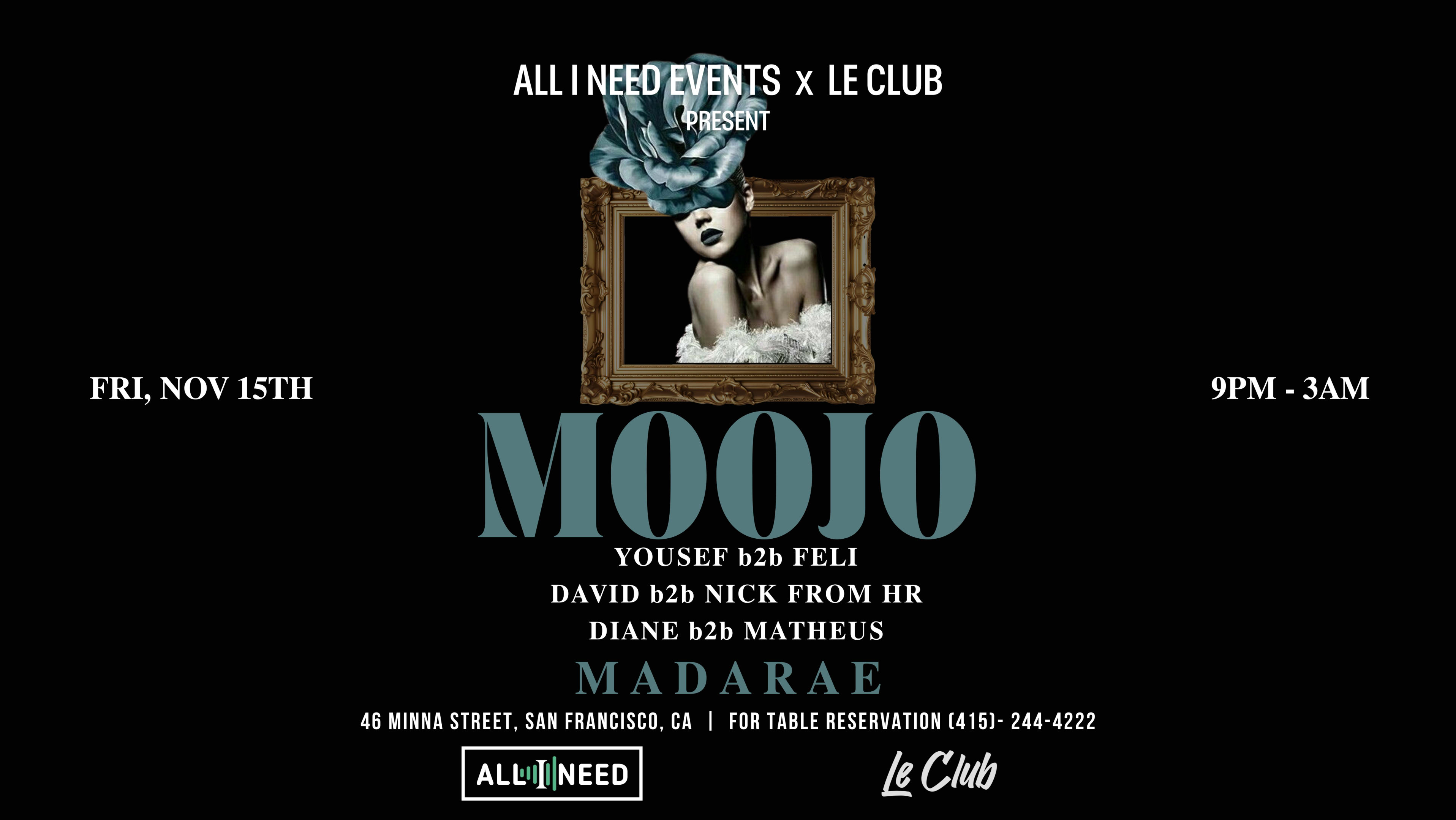 Moojo [Afro House] At Madarae Sf ► 2 For 1 Drinks 9pm-11pm Cover