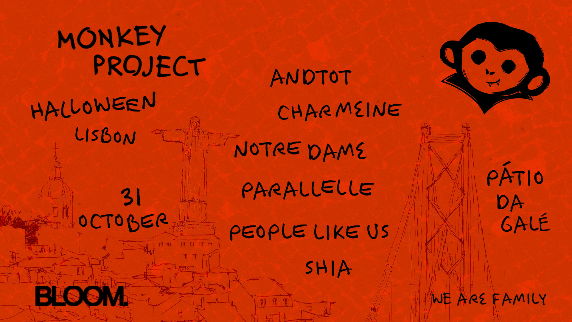 Bloom Presents Monkey Project | Lisbon | Halloween 2026 Cover