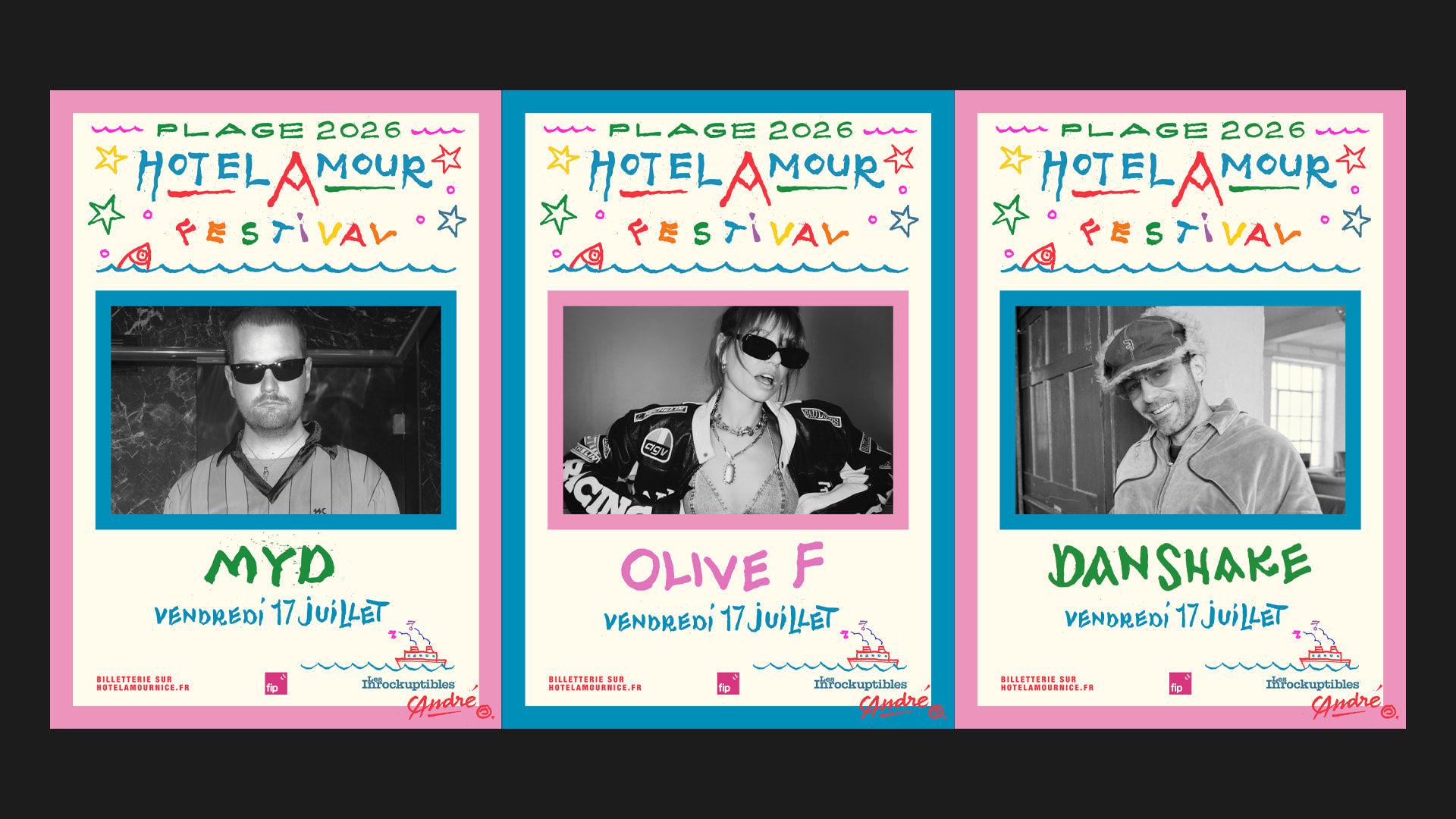 Myd, Olive F, Dan Shake À La Plage De L'hotel Amour Cover