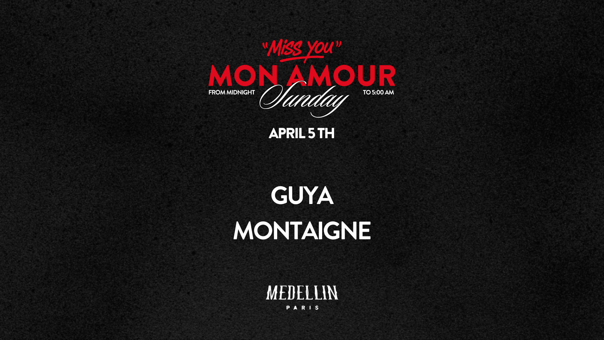 Miss You Mon Amour Cover