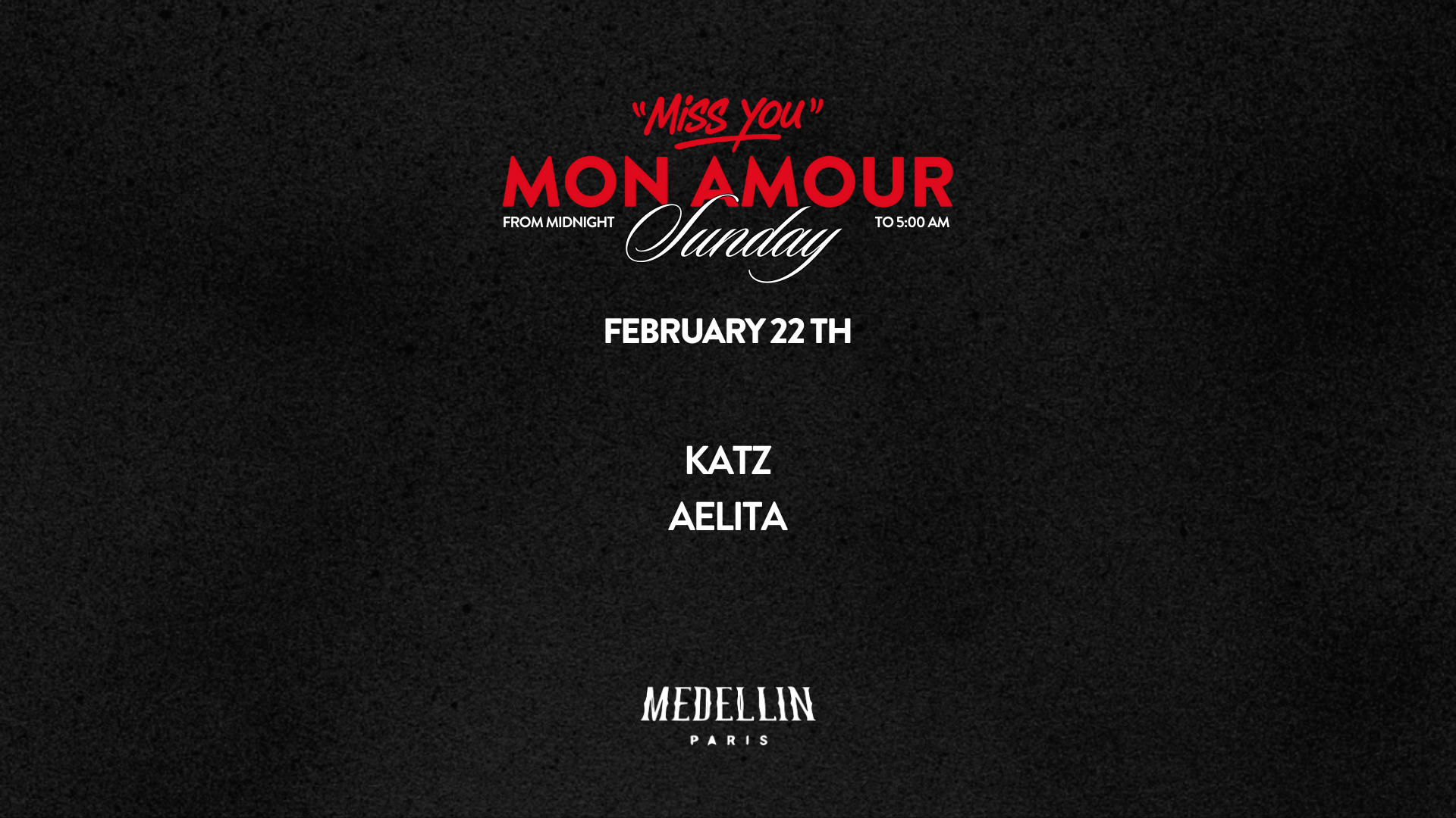 Miss You Mon Amour Cover