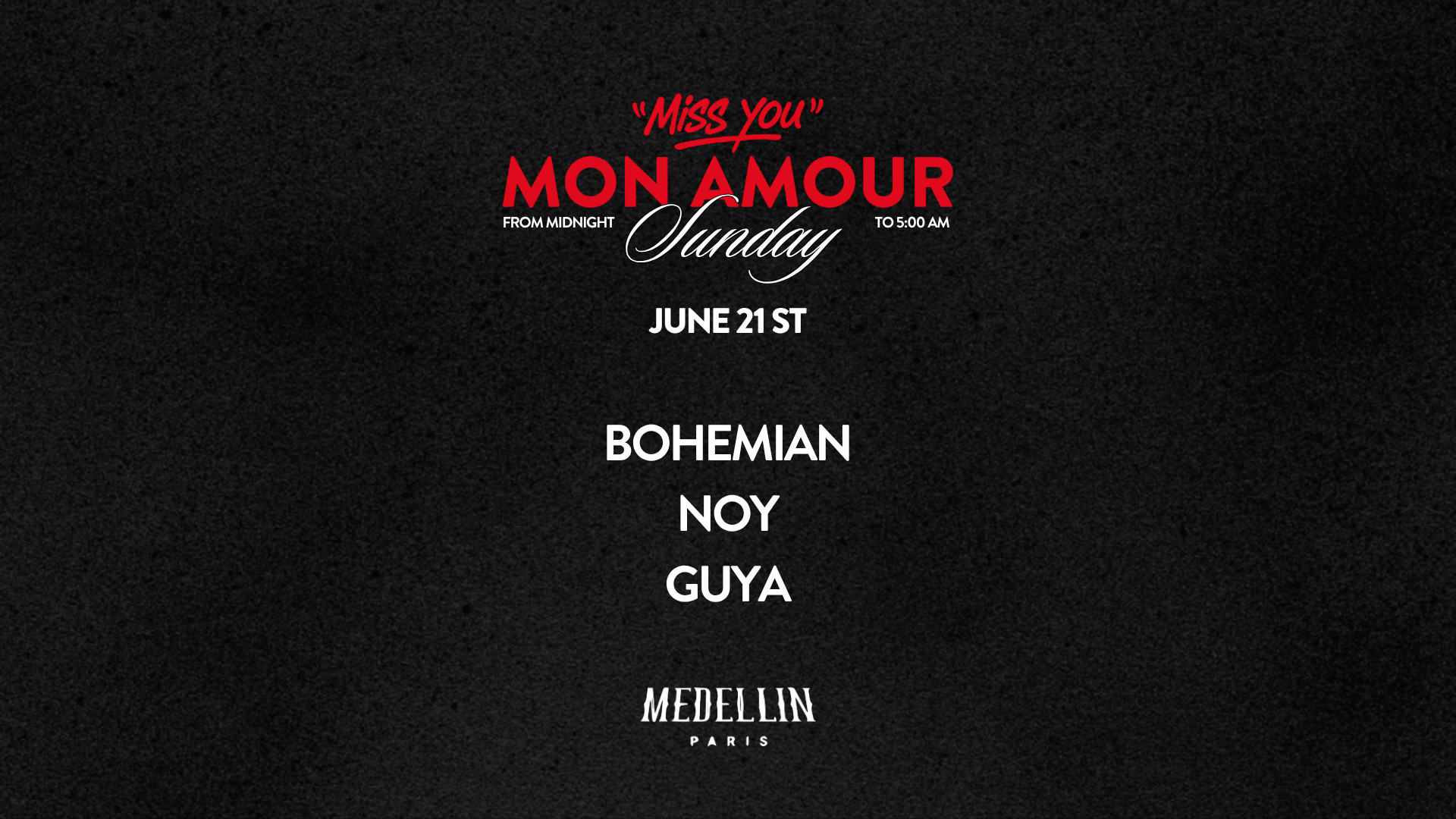 Miss You Mon Amour Cover