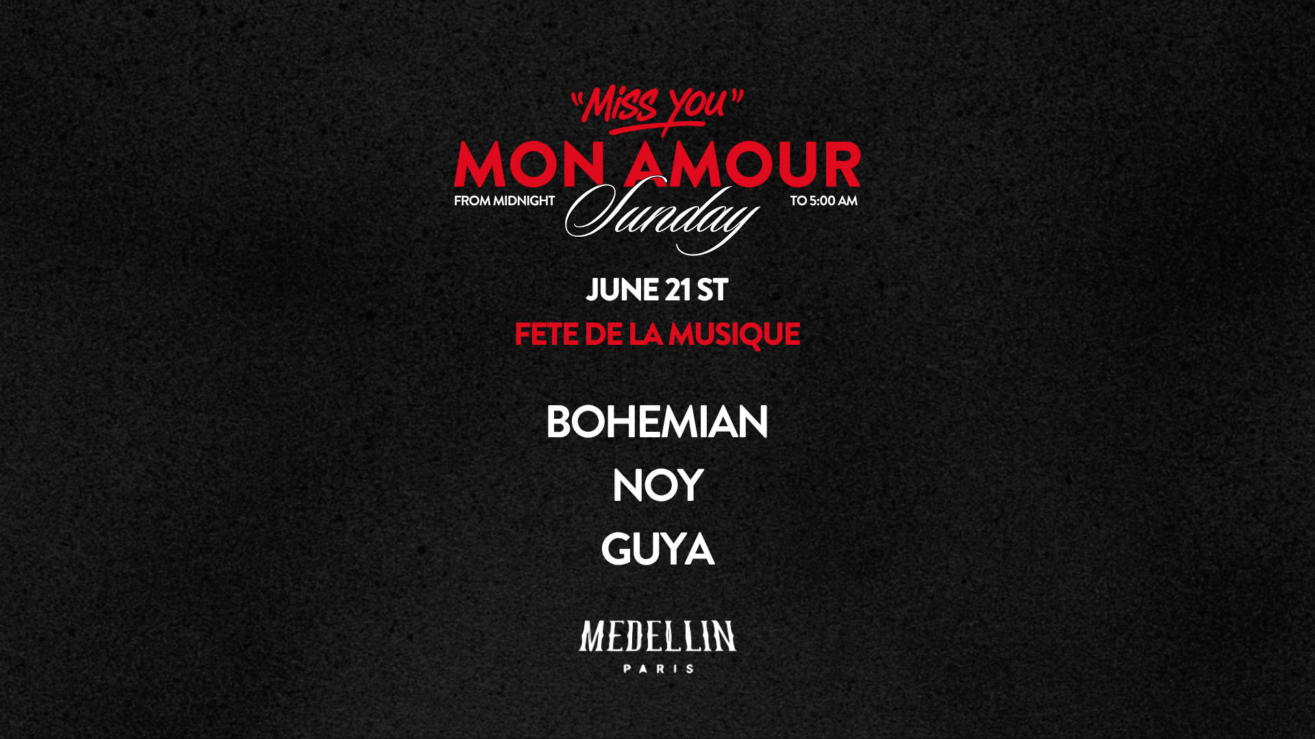 Miss You Mon Amour Cover