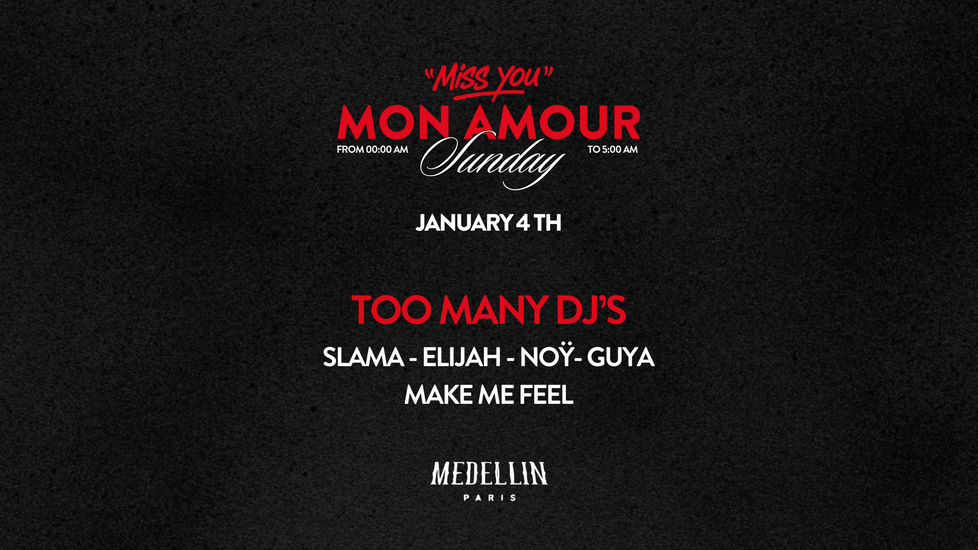 Miss You Mon Amour W/ Too Many Dj's Cover