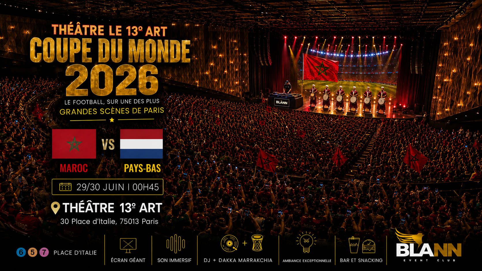 Maroc Vs Pays-Bas Fanzone Cdm | Grand Théâtre Le 13e Art Cover