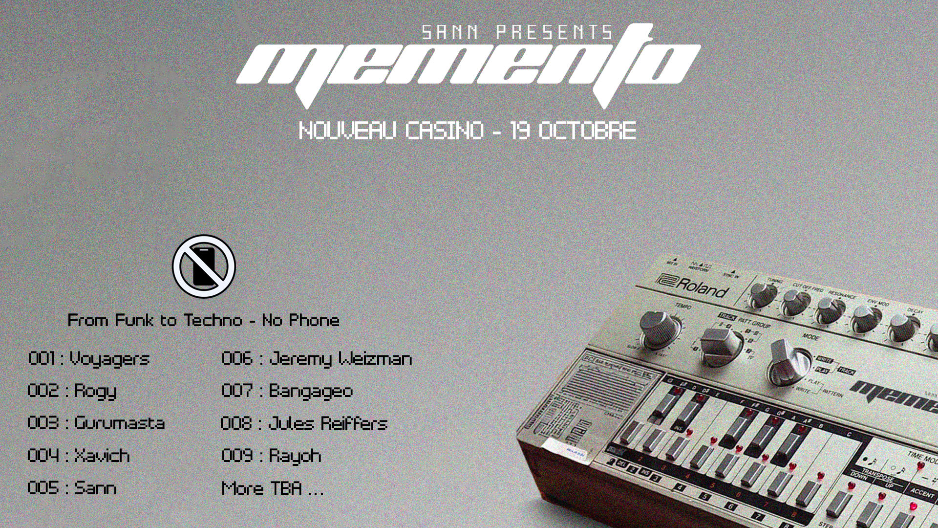Memento - From Funk To Techno - Nouveau Casino [No Phones] Cover