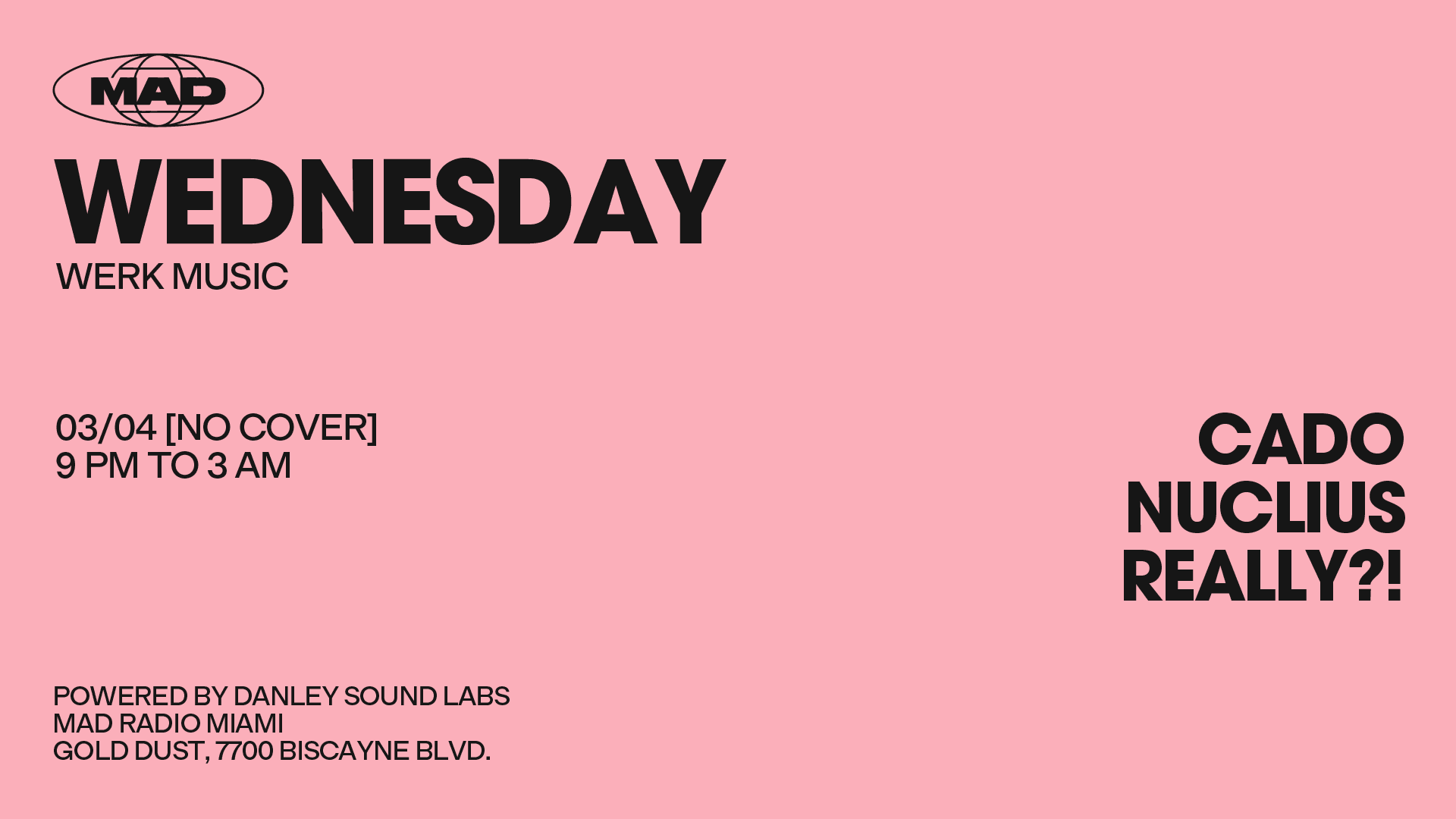 Werk Music: Cado, Nuclius, Really?! Cover