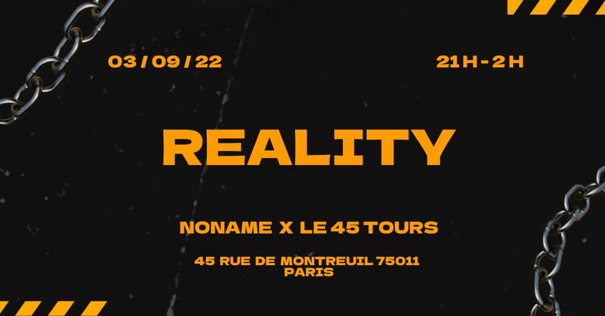 Noname X Le 45 Tours : Reality Cover