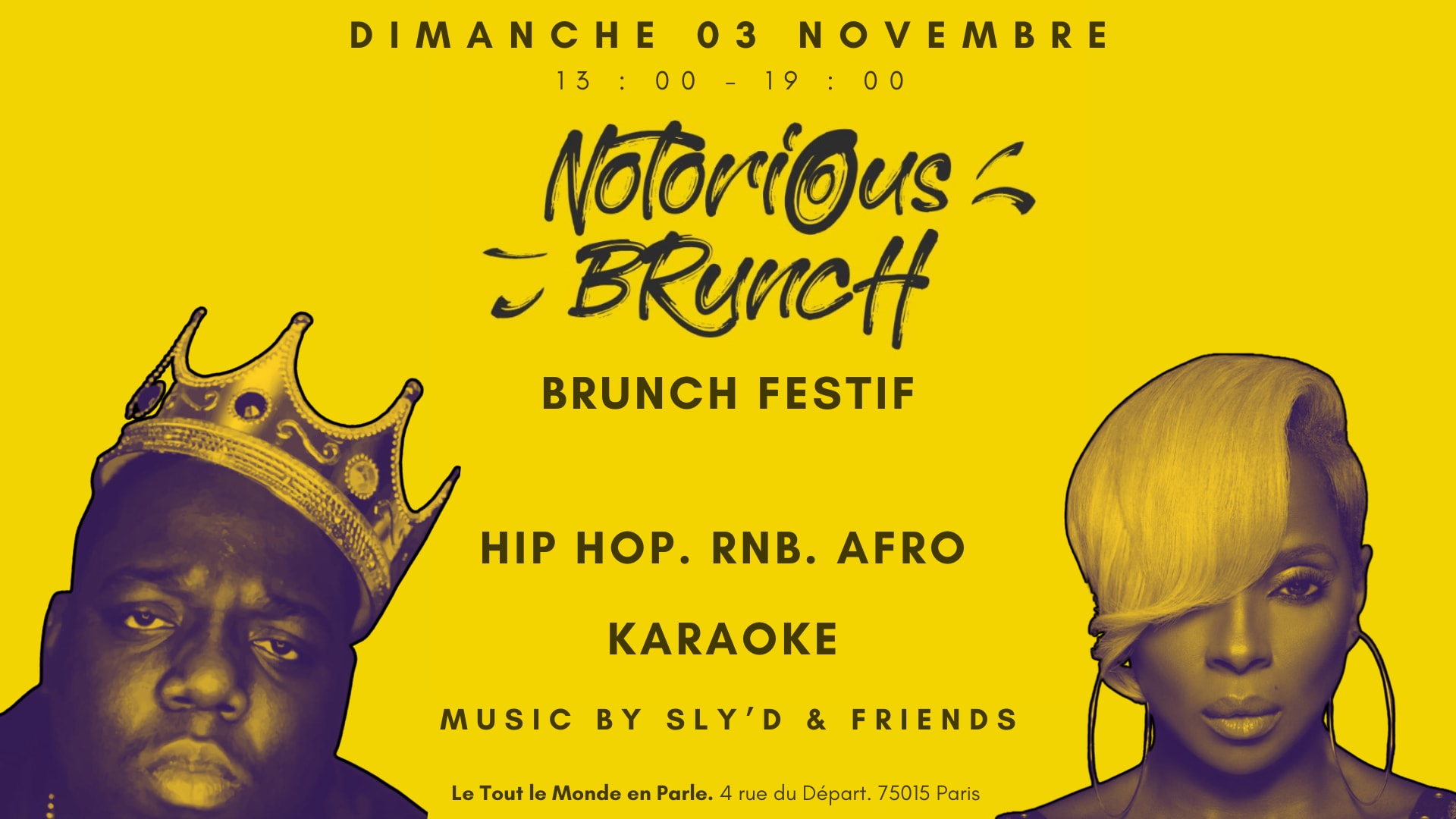 Notorious Brunch - Hip Hop Rnb Brunch Festif & Karaoke Cover