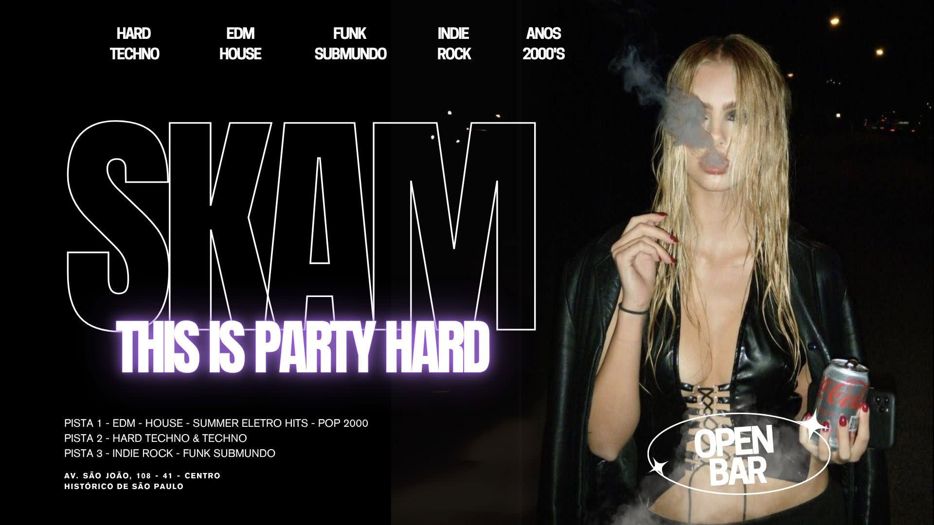 Skam Party Hard - Open Bar Cover
