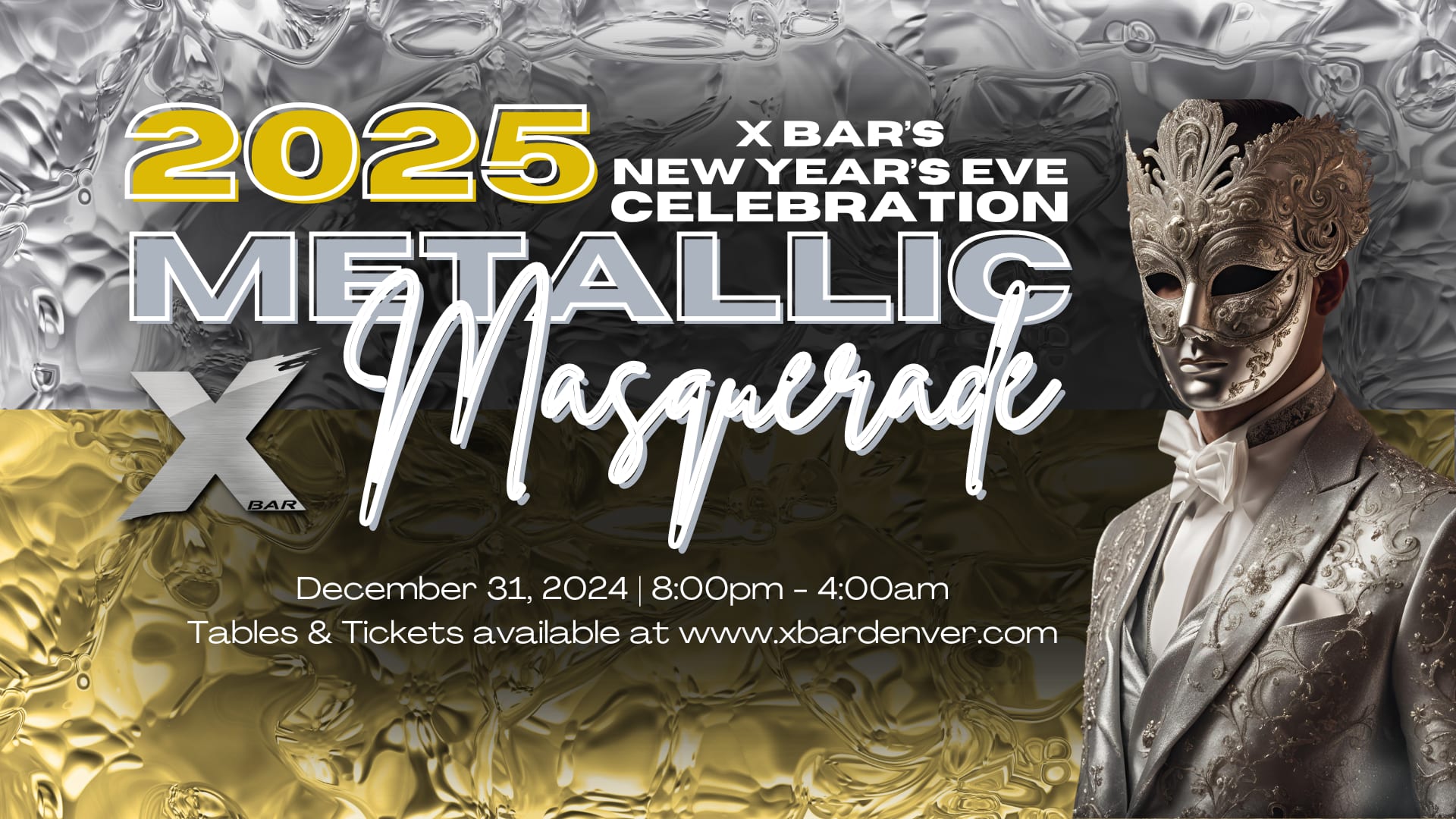 Metallic Masquerade | X Bar's New Year's Eve Celebration Cover