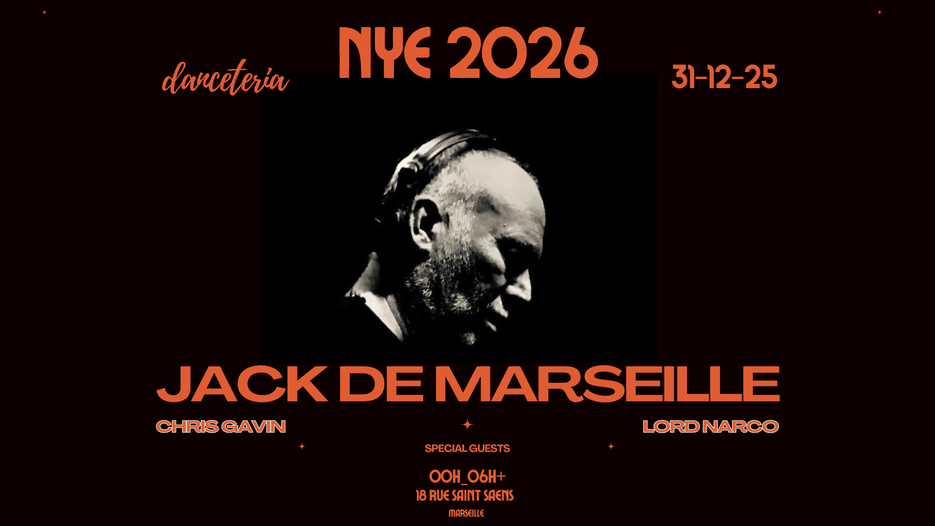 Nye 2026 W/ Jack De Marseille @ Danceteria Cover