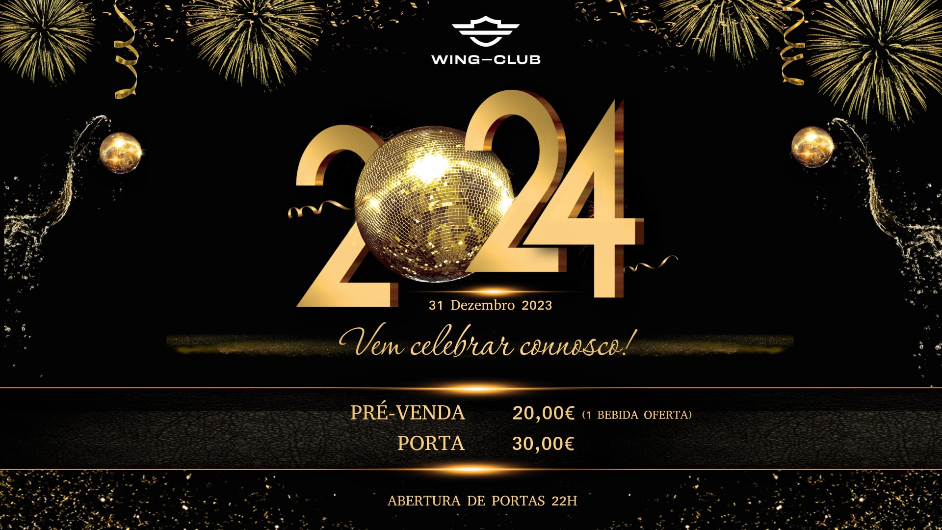 Passagem De Ano 2023/2024 _ Wing Club Cover