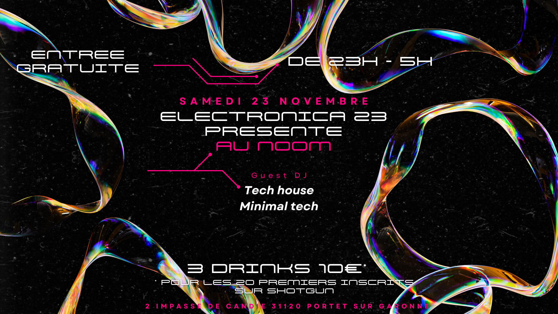 Electronica 23 Présente Au Noom Le Samedi 23 Novembre Cover