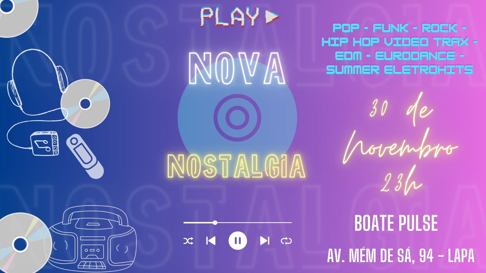 Festa Nova Nostalgia - 2ª Edição Pulse Lapa Cover