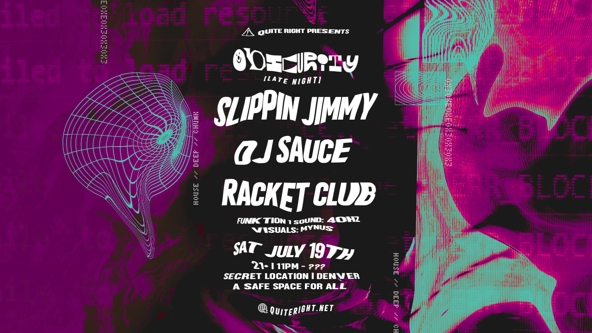 Obscurity[19] W/ Slippin Jimmy, Dj Sauce, Racket Club Cover