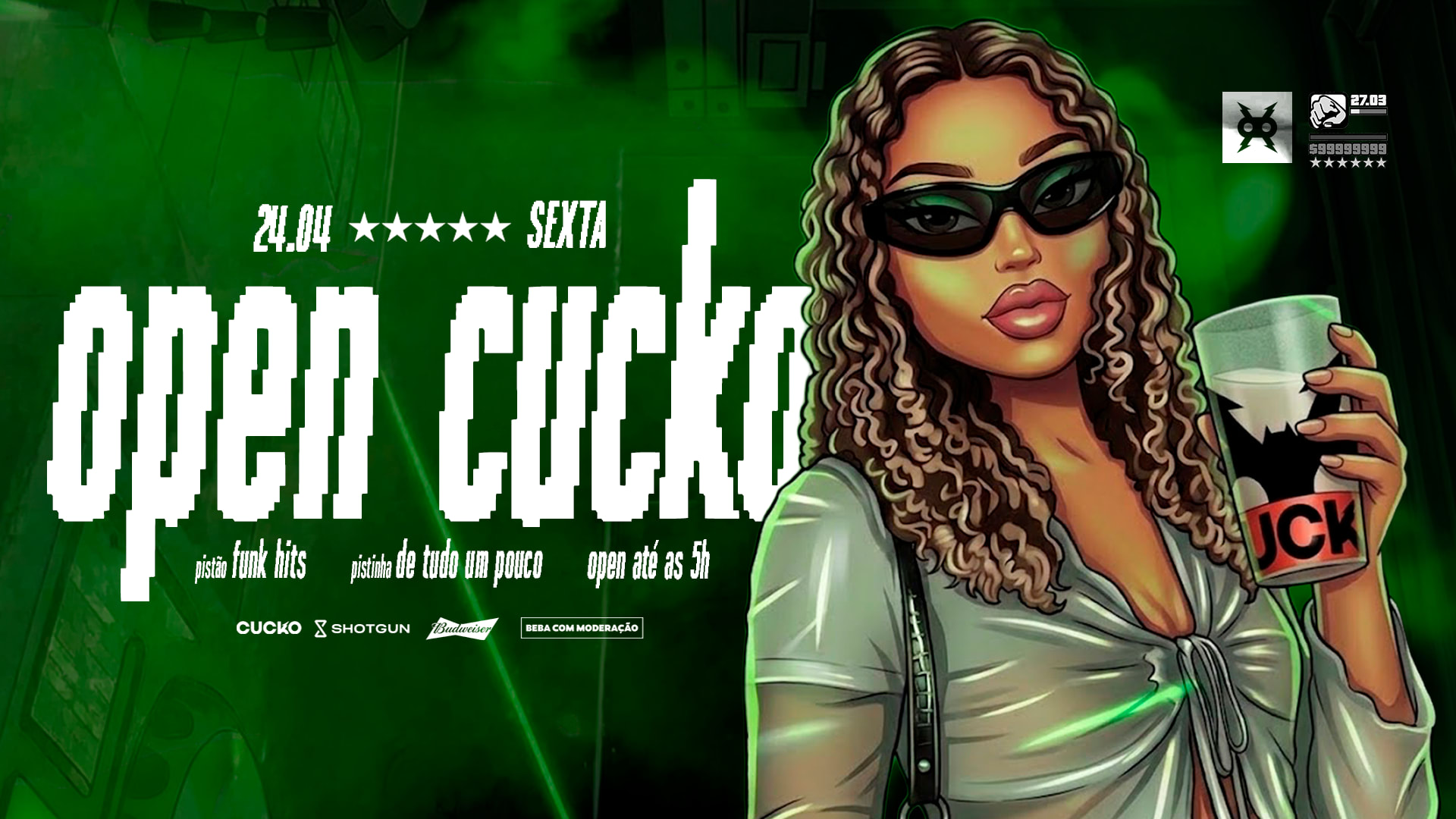 Open Cucko :: Open Bar :: Funk & Loucurada :: 24.04 @Cucko Cover