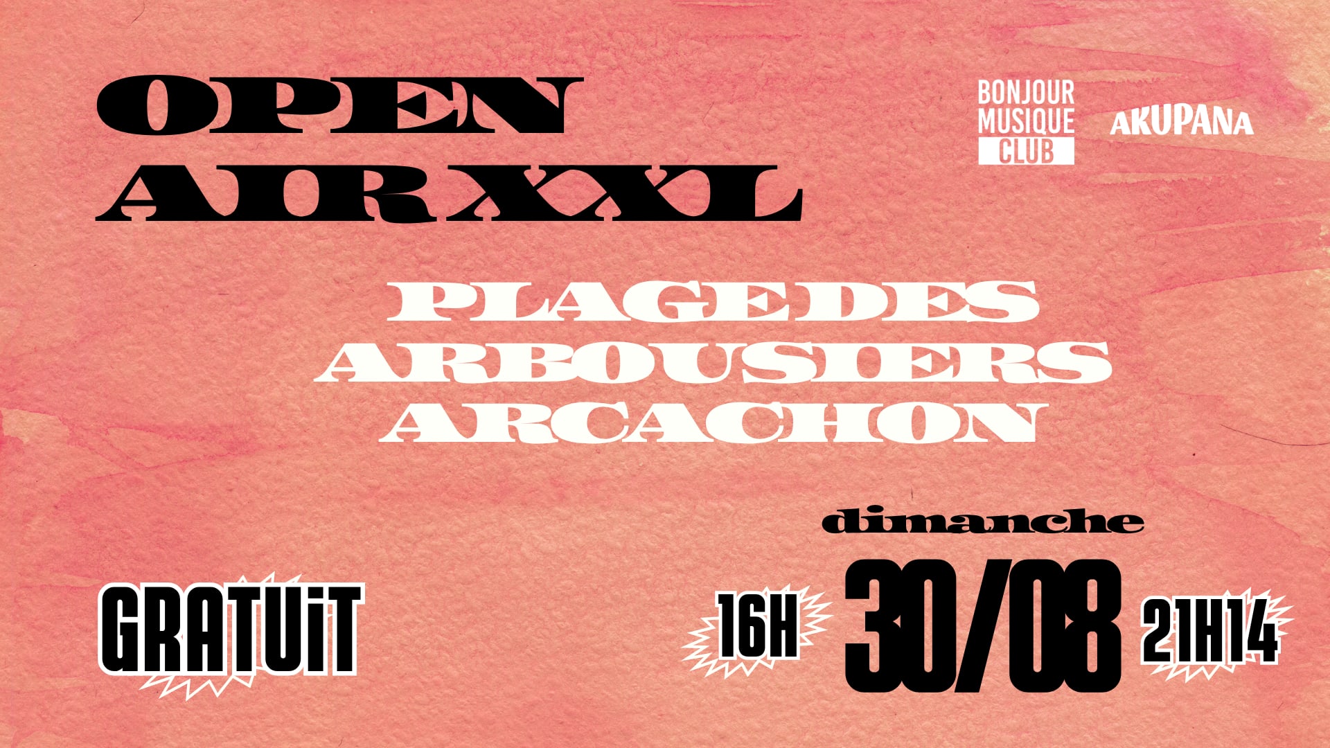 Open Air Xxl - Akupana Eco Festival 2026 - Dimanche 30 Aout Cover