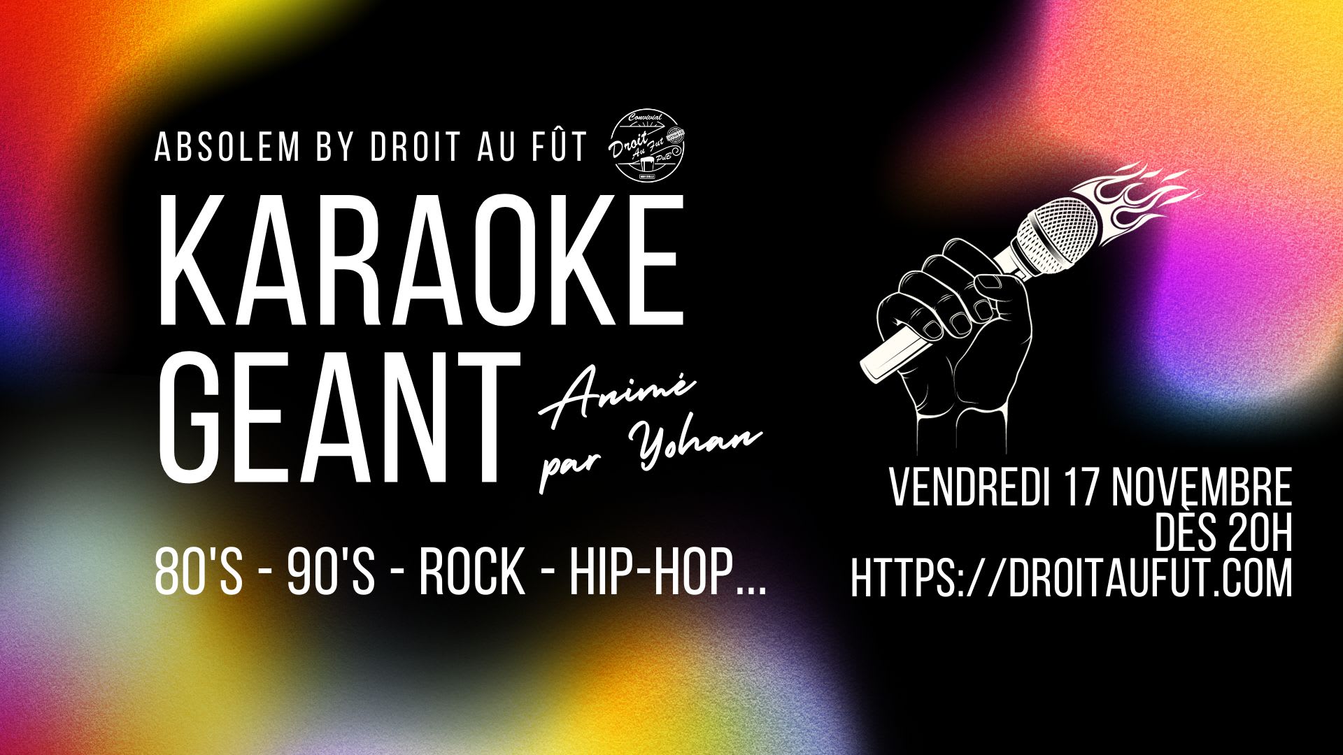 Karaoke Geant Animé Par Yohan Chez Droit Au Fût Cover