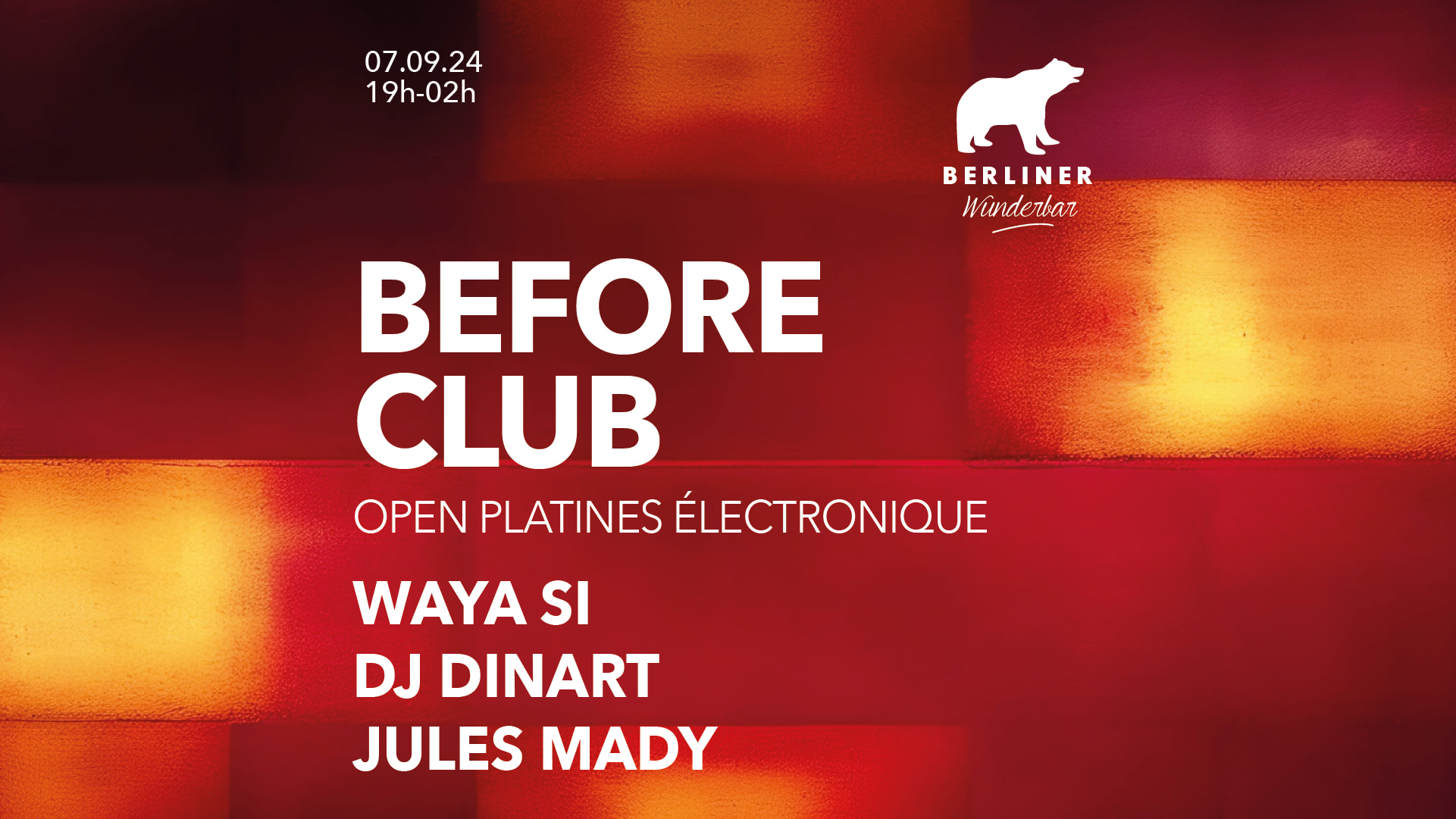 Before Club : Waya (Sl), Dj Dinart, Jules Mady Cover