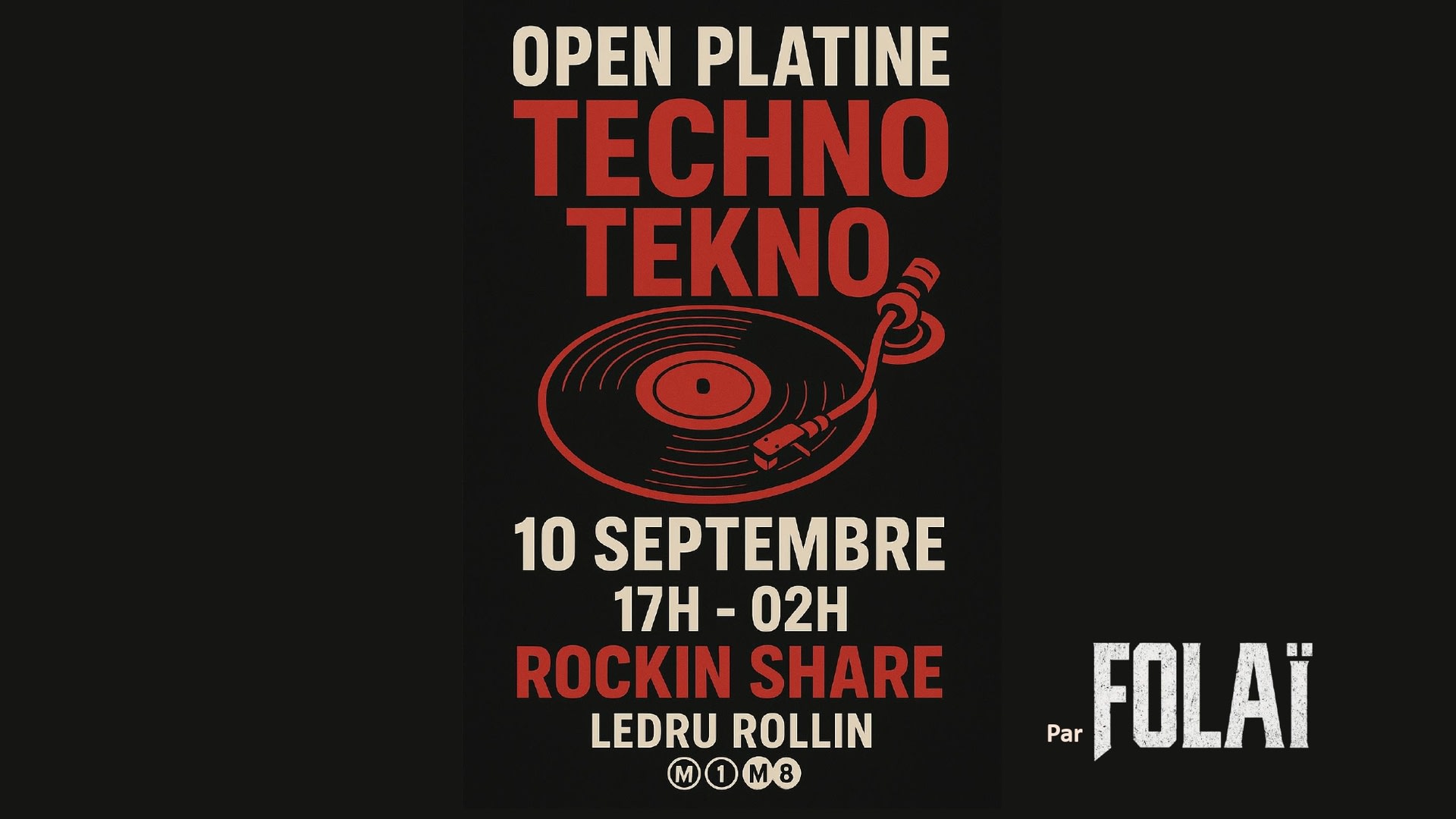 Open Platine Techno Tekno Par Folaï Cover