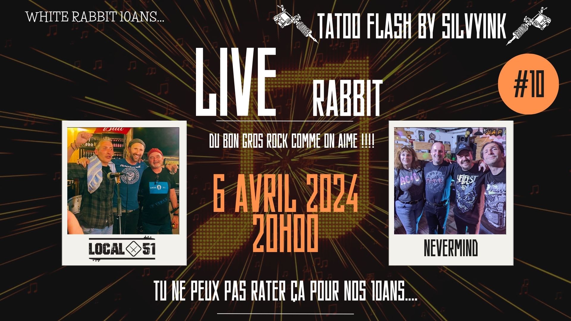 Live Rabbit 10ans : Local51 Et Nevermind Cover