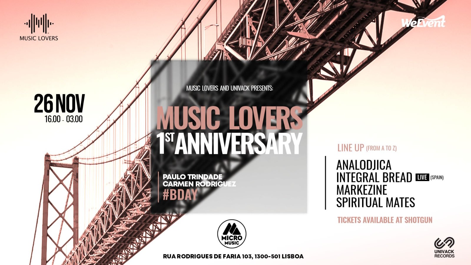Music Lovers 1st Anniversary Cover