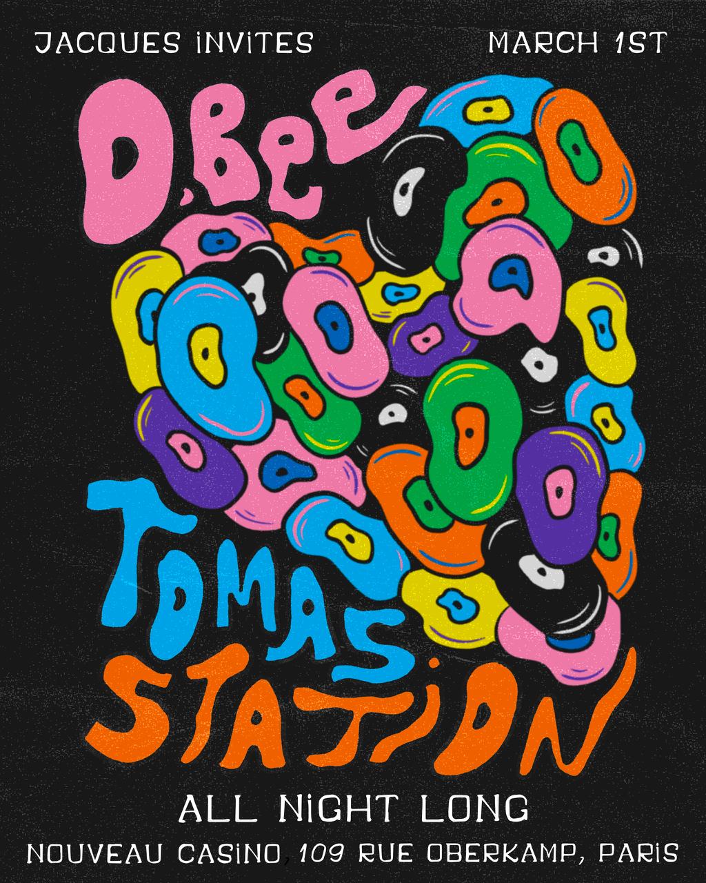 Jacques Invites O.Bee & Tomas Station (All Night Long) Cover