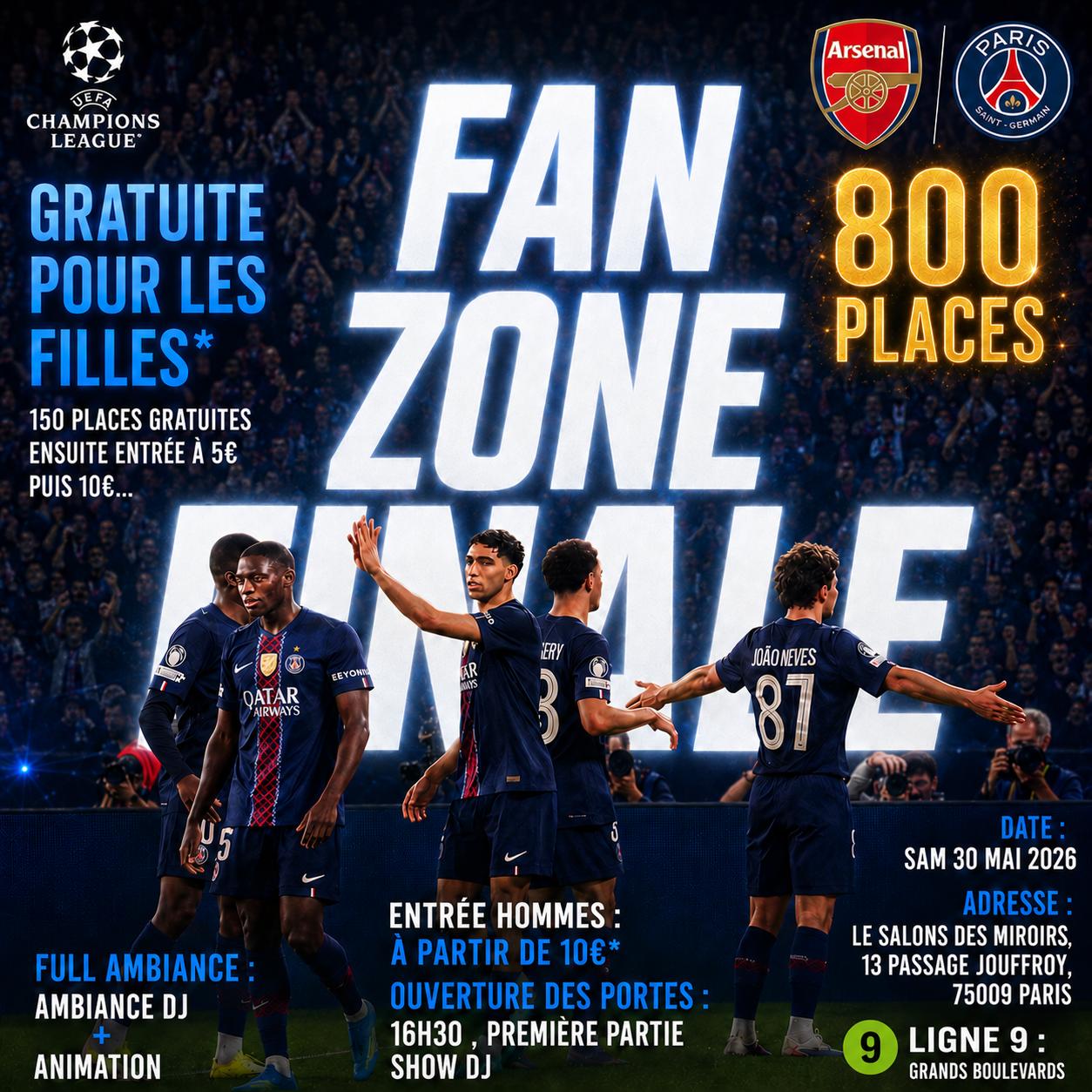 Fan Zone Champions League - Psg Vs Arsenal Cover