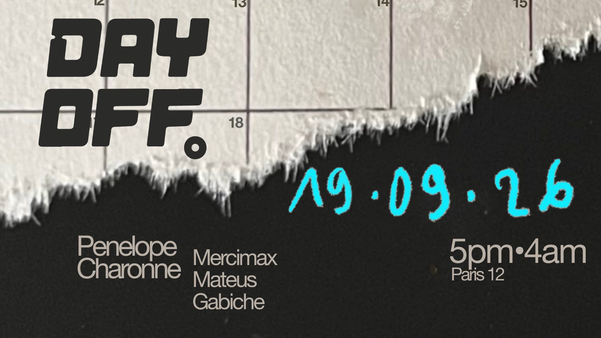 Dayoff#001 : Penelope, Charonne, Mercimax, Gabiche, Mateus Cover