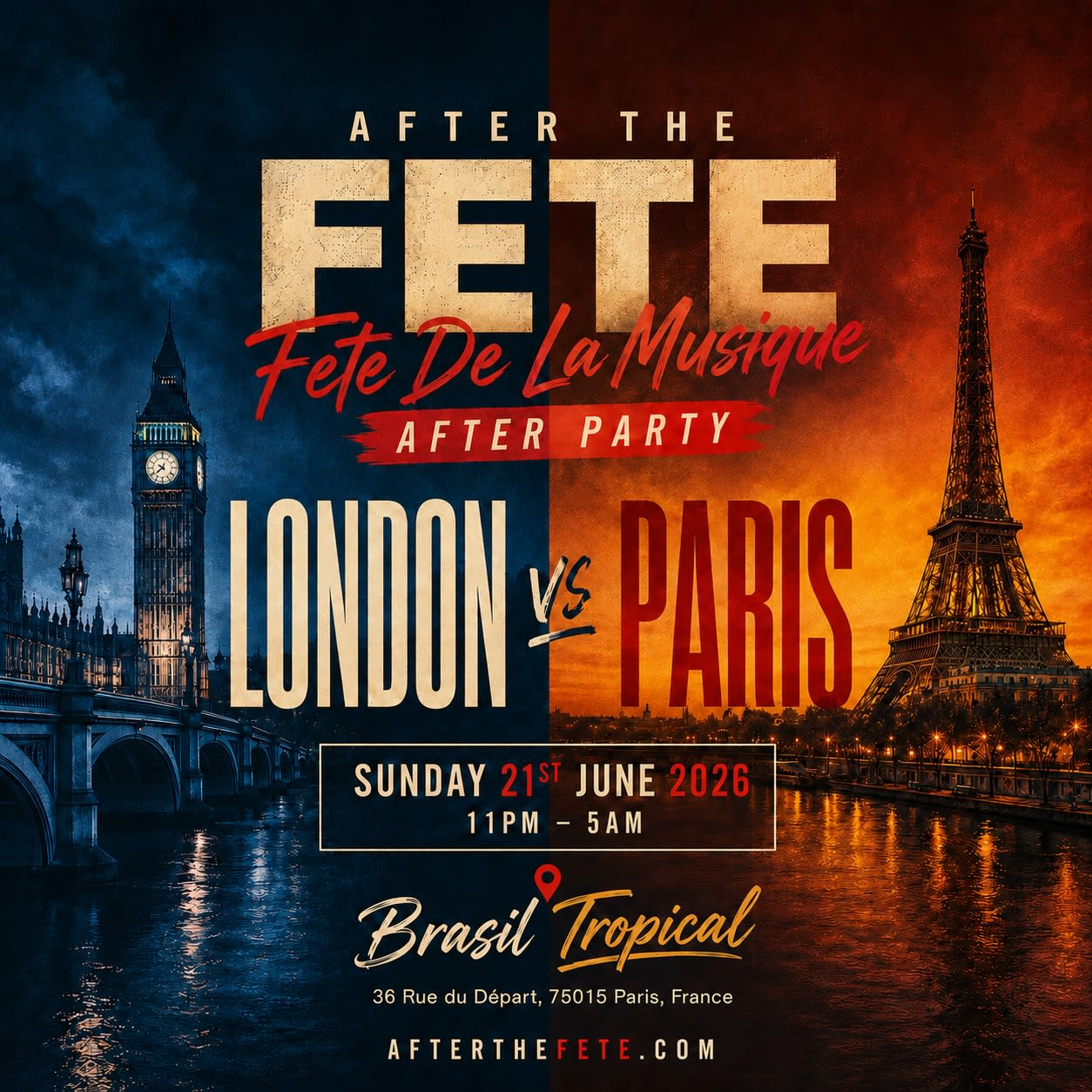 After The Fete - Fete De La Musique's Biggest After Party Cover